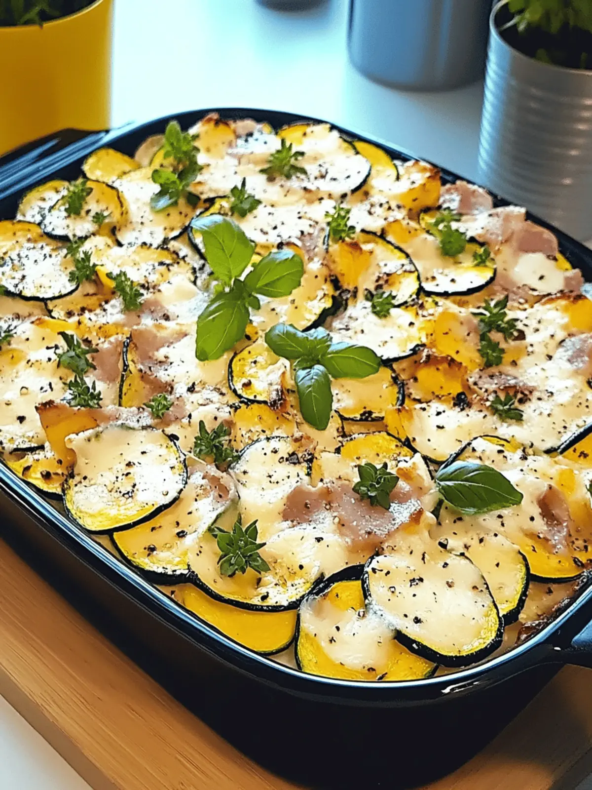 Delicious zucchini casserole with cheese - simple & healthy
