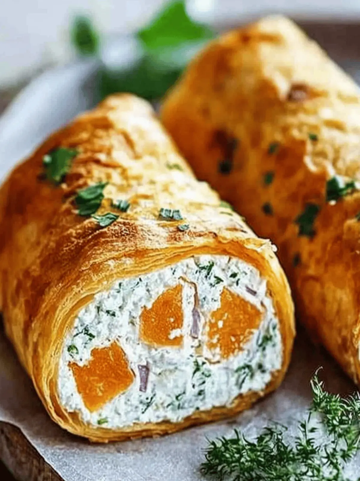 Herzhafte Möhrenrolle mit Frischkäse