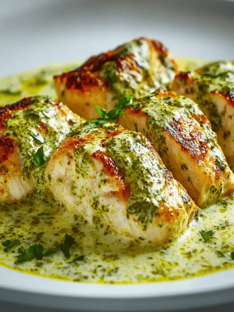 Hähnchenfilet mit Pesto-Sahne