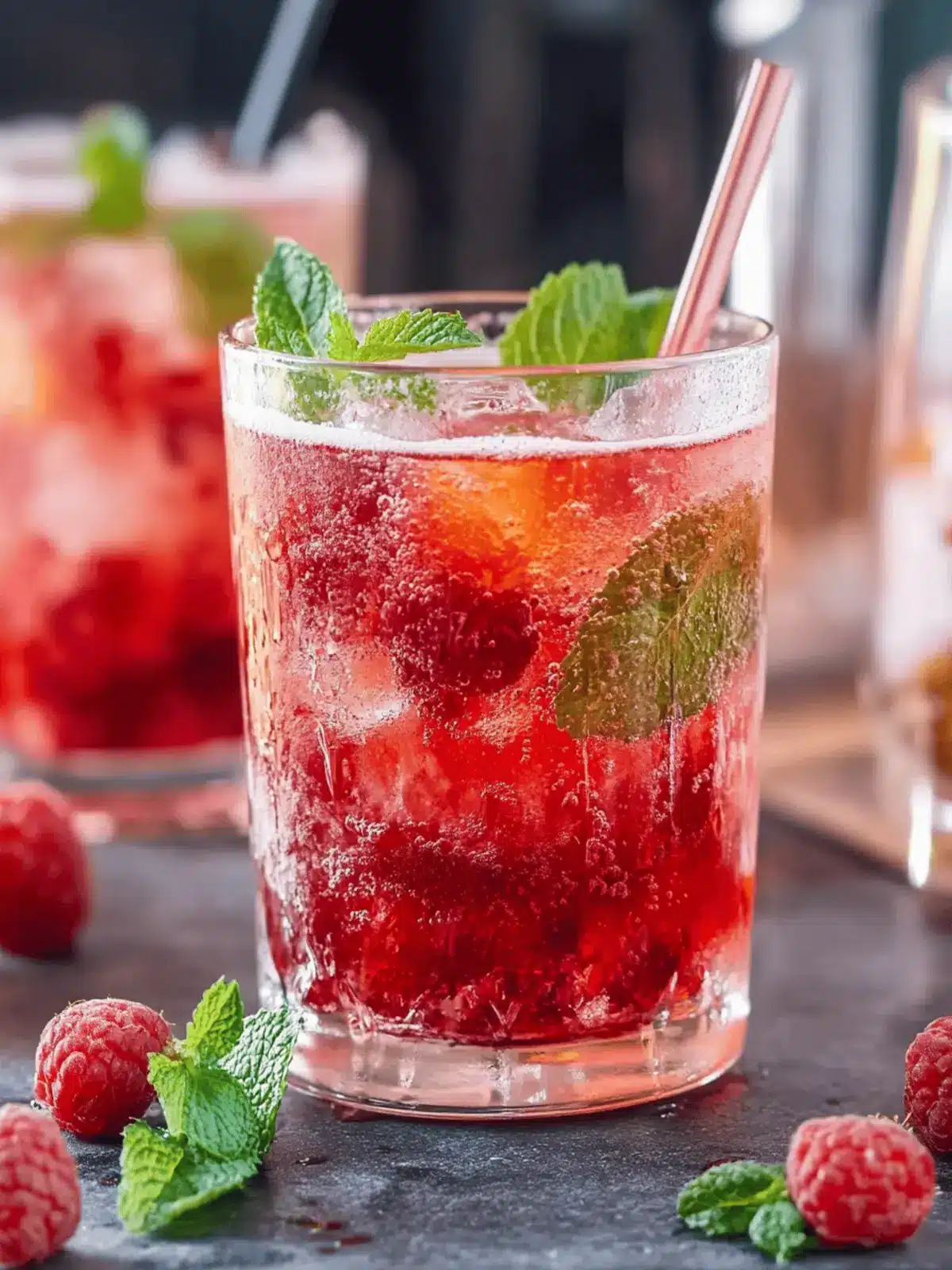 Himbeer-Mojito-Cocktail