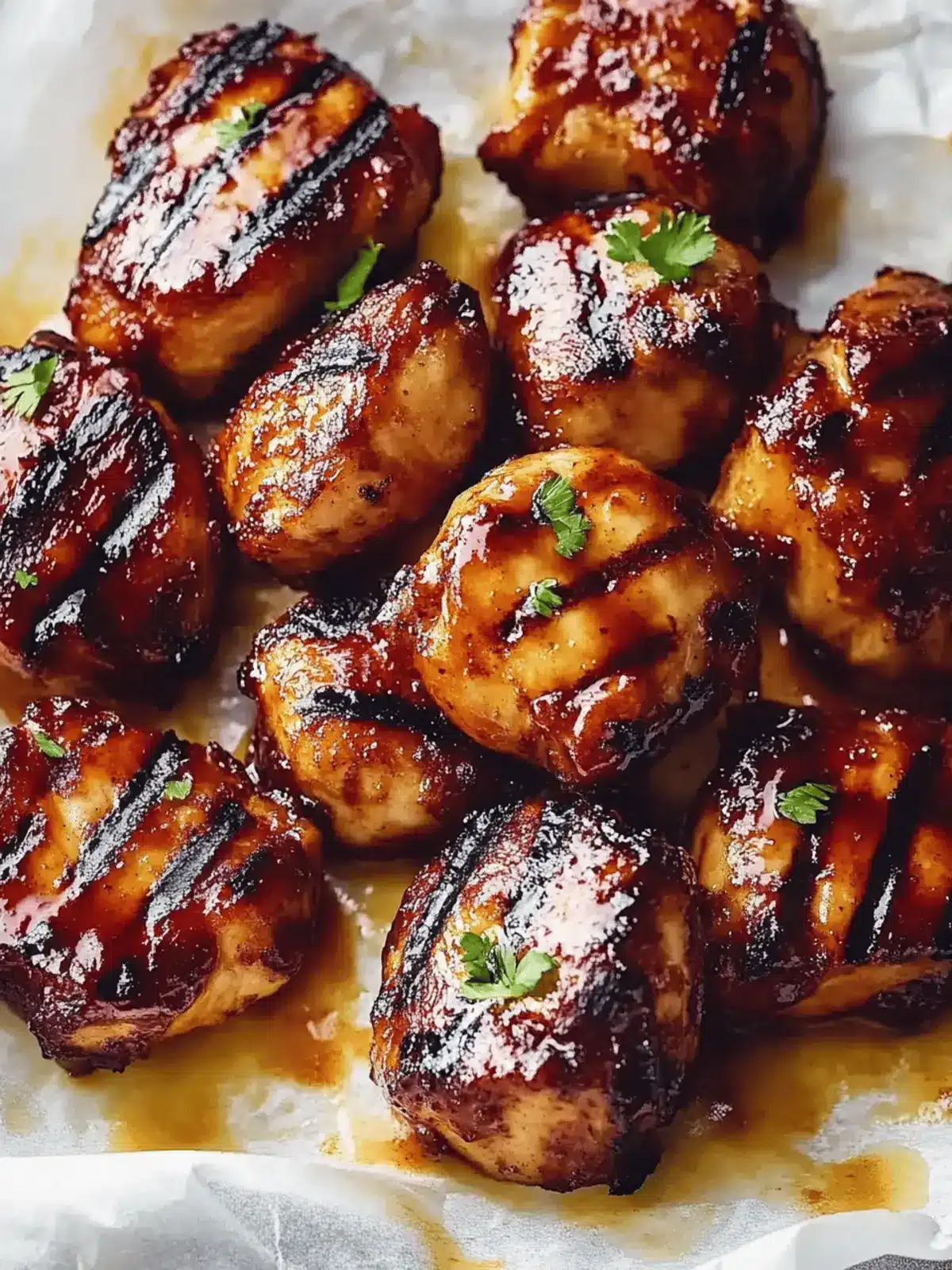 Gegrillte Honig-BBQ-Bacon-Hühnchen-Spieße leicht gemacht 2 Gegrillte Honig-BBQ-Bacon-Hühnchen-Spieße einfach zubereiten