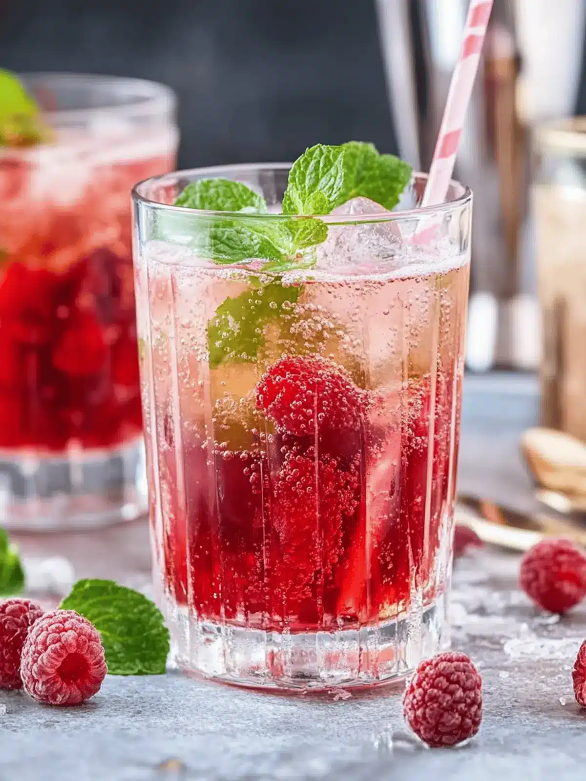 Himbeer-Mojito-Cocktail