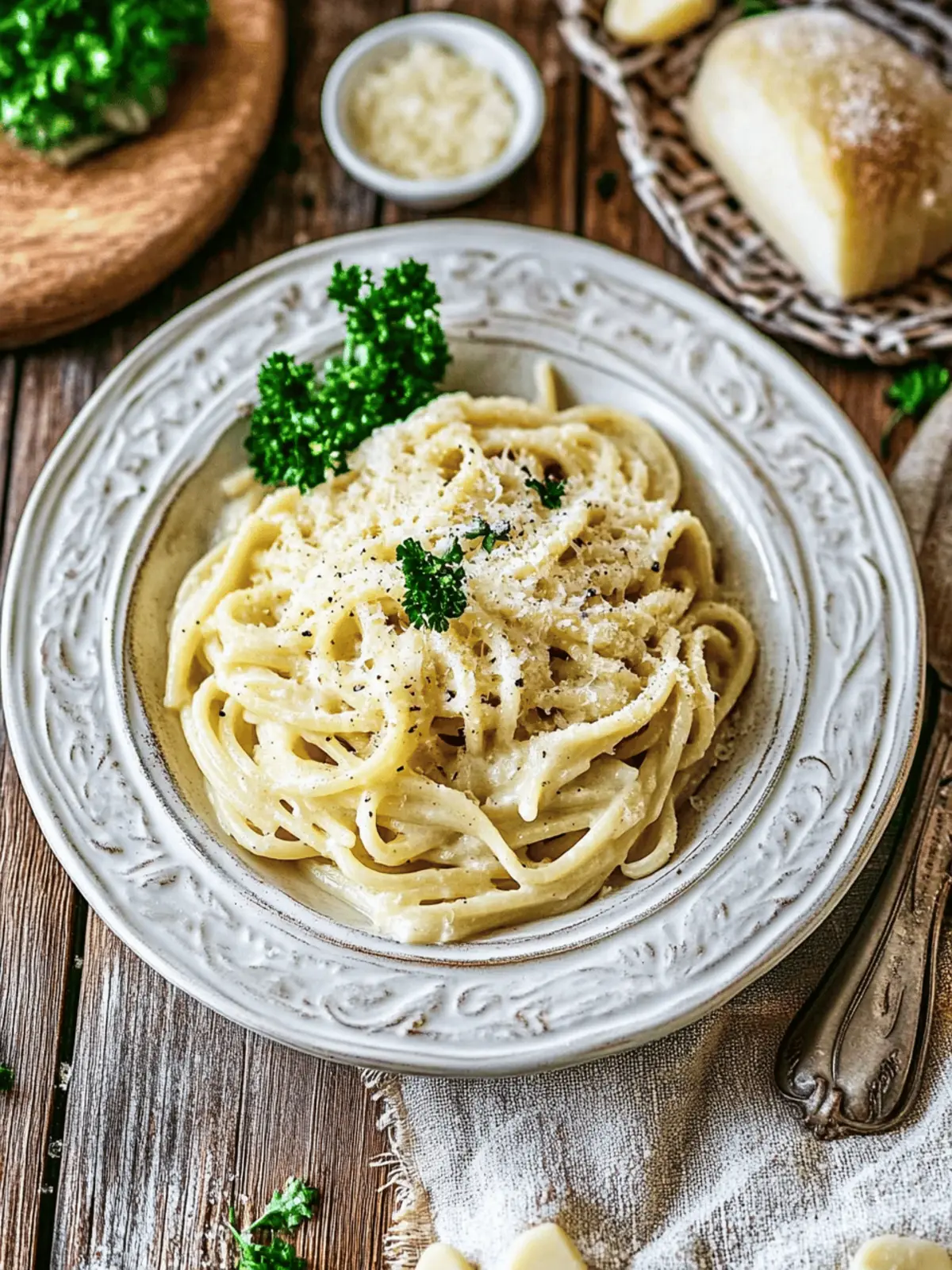 Pasta in Käsesahnesoße