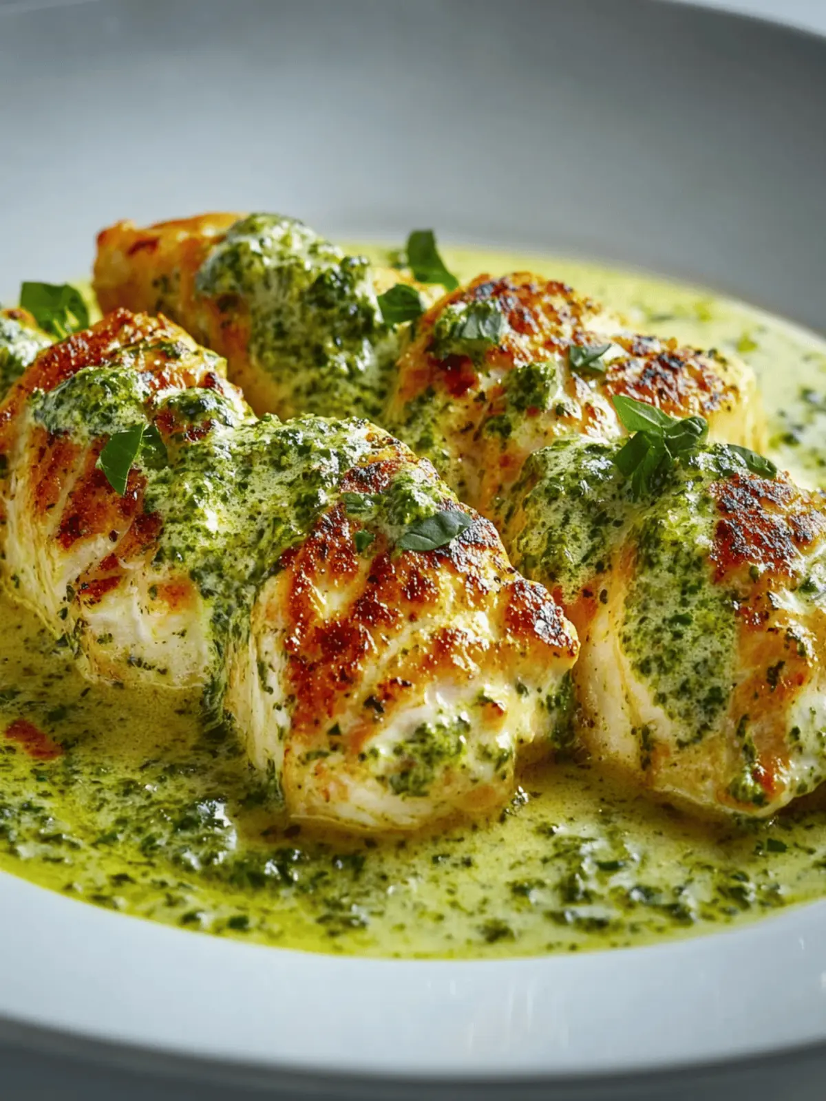 Hähnchenfilet mit Pesto-Sahne