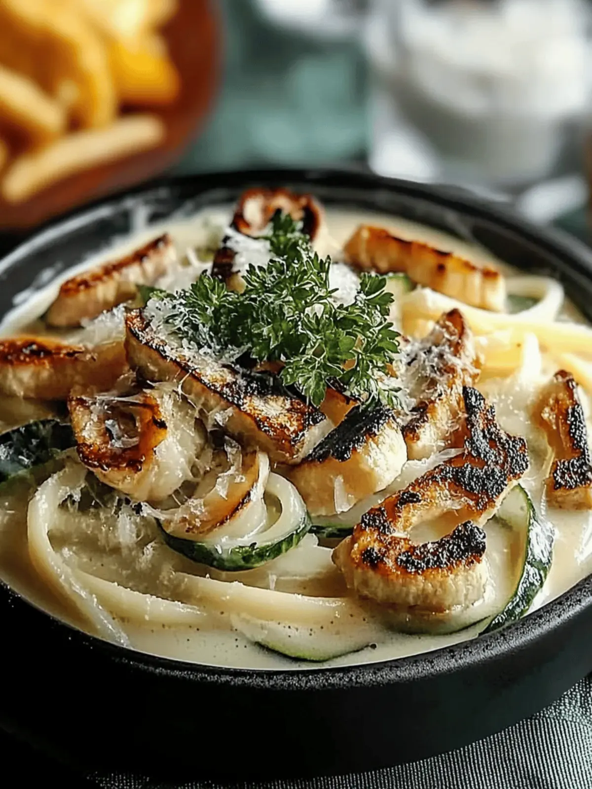 Cremige Pilz Udon Hühnchen für deine Wohlfühlküche 2 Cremige Pilz Udon Hühnchen