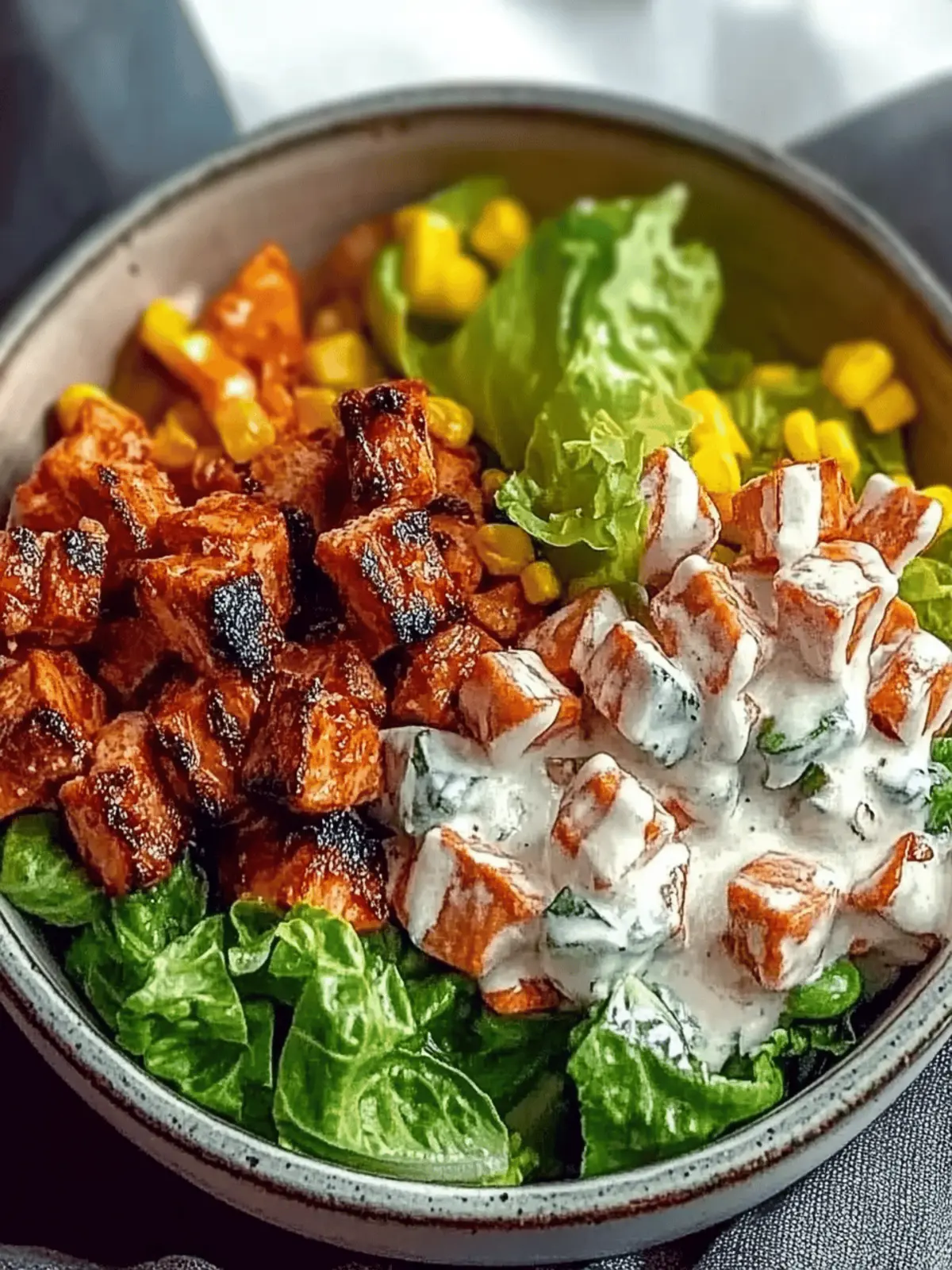 BBQ Hähnchen geschnittene Salat für heiße Tage 3 BBQ Hähnchen geschnittene Salat