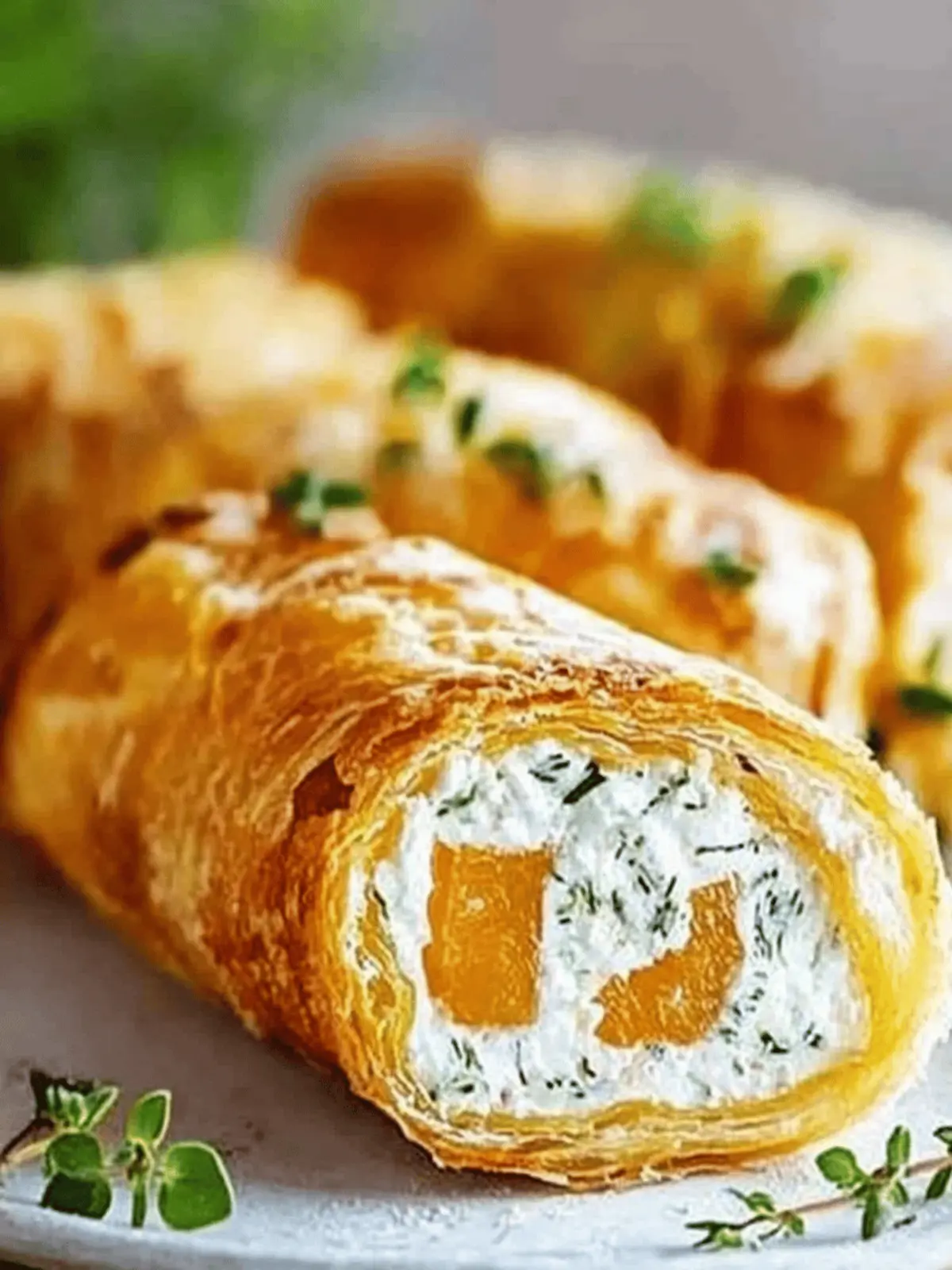 Herzhafte Möhrenrolle mit Frischkäse