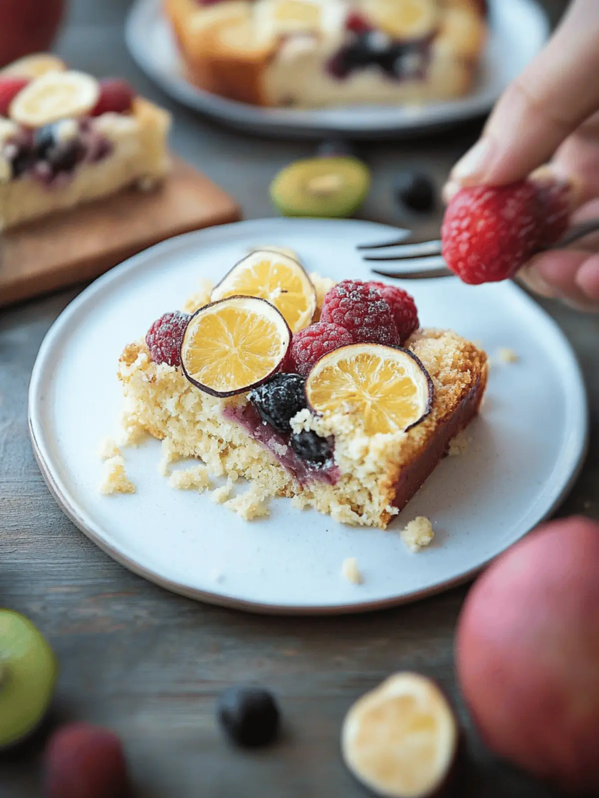 plum cake from the tray made of batter