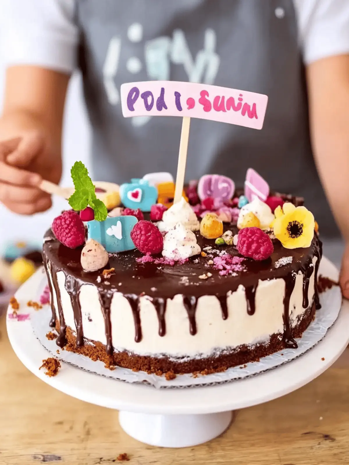Bunte Torte zur Einschulung