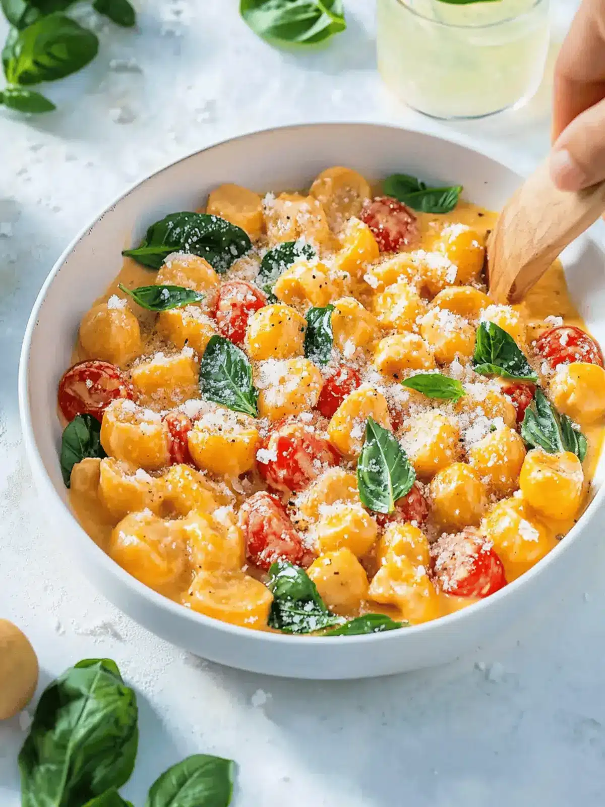 Gnocchi-Pfanne mit Spinat und Tomaten in 15 Minuten 4 Gnocchi-Pfanne mit Spinat und Tomaten
