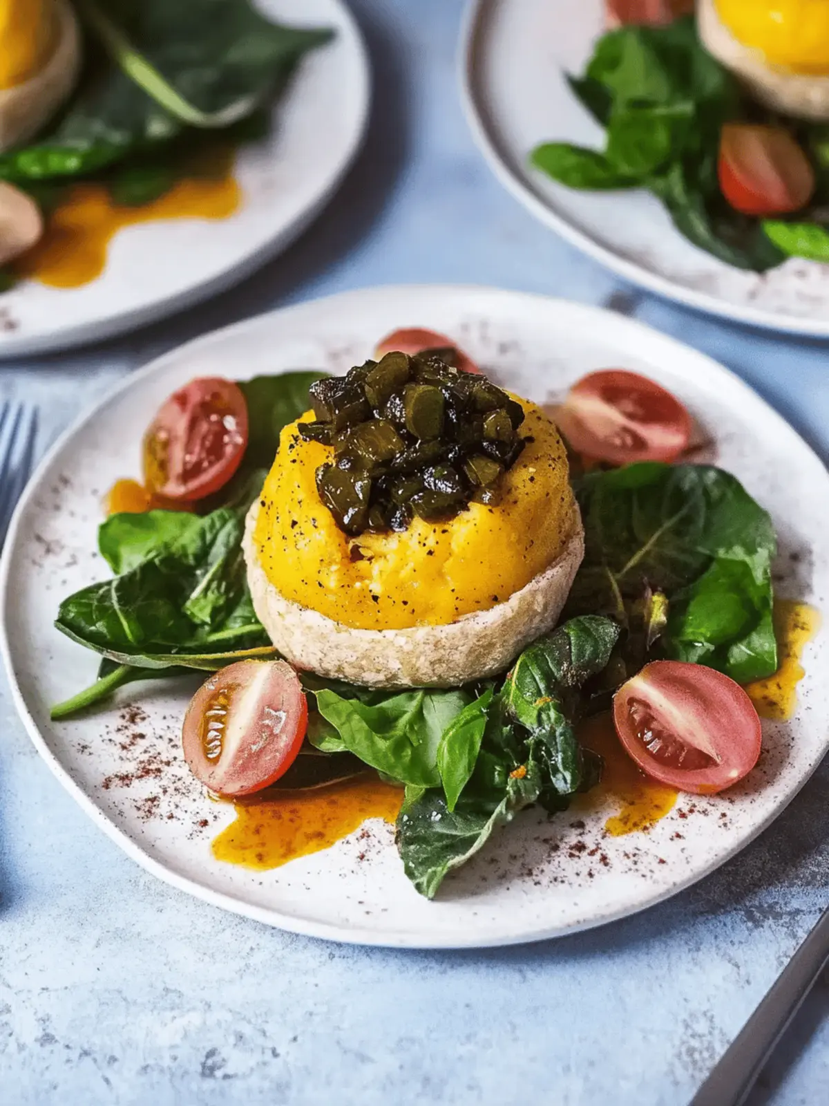 Vegane Kürbisteigtaschen mit Miso-Tofu-Creme 3 Vegane Kürbisteigtaschen auf Miso-Tofu-Creme