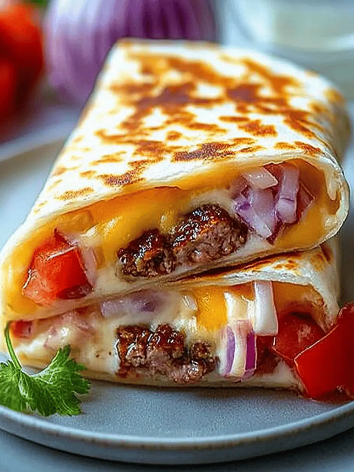 Cheeseburger-Wickel: Schnell und einfach genießen 4 Cheeseburger-Wickel