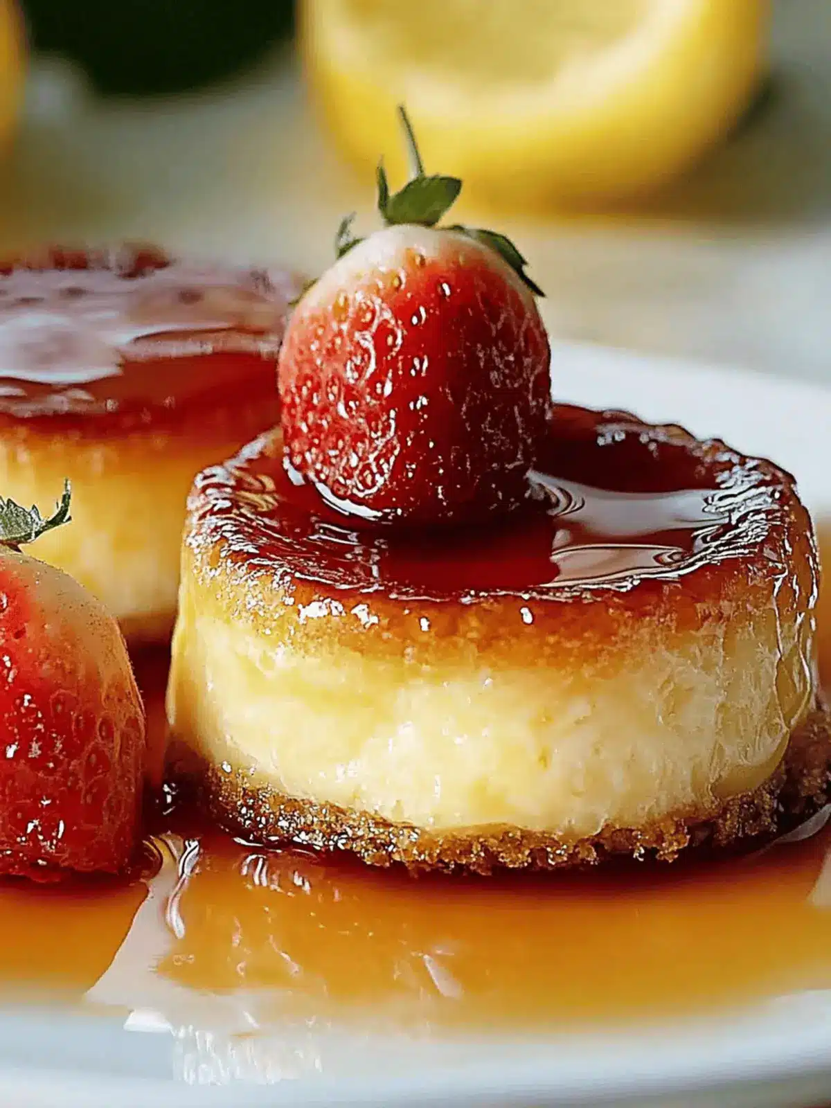 Mini Crème Brûlée Käsekuchen für den perfekten Genuss 4 Mini Crème Brûlée Käsekuchen
