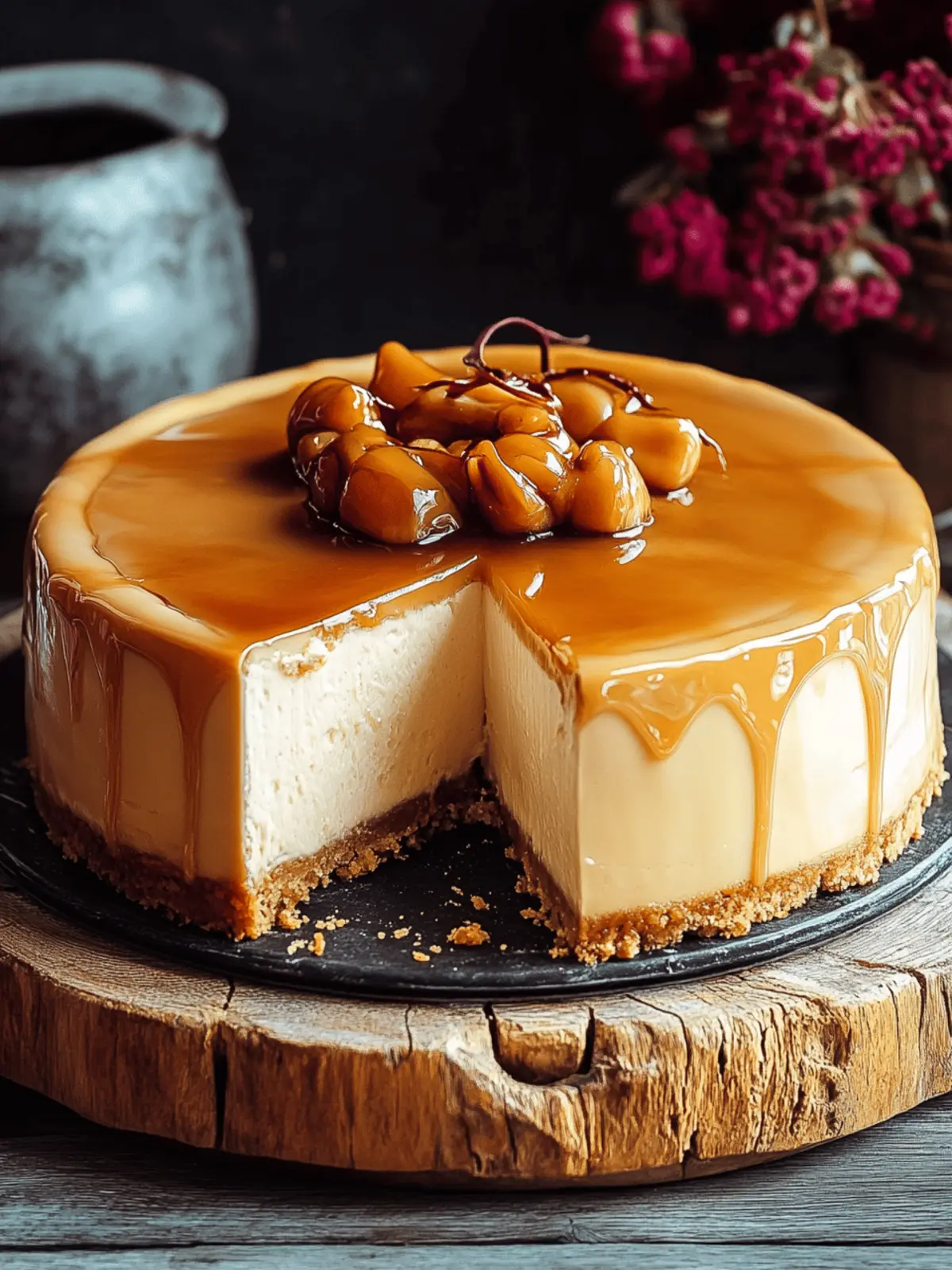 Gesalzene Karamellkäsekuchen für Genussmomente 4 Gesalzene Karamellkäsekuchen