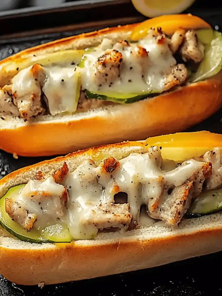 Hähnchen Cheesesteaks