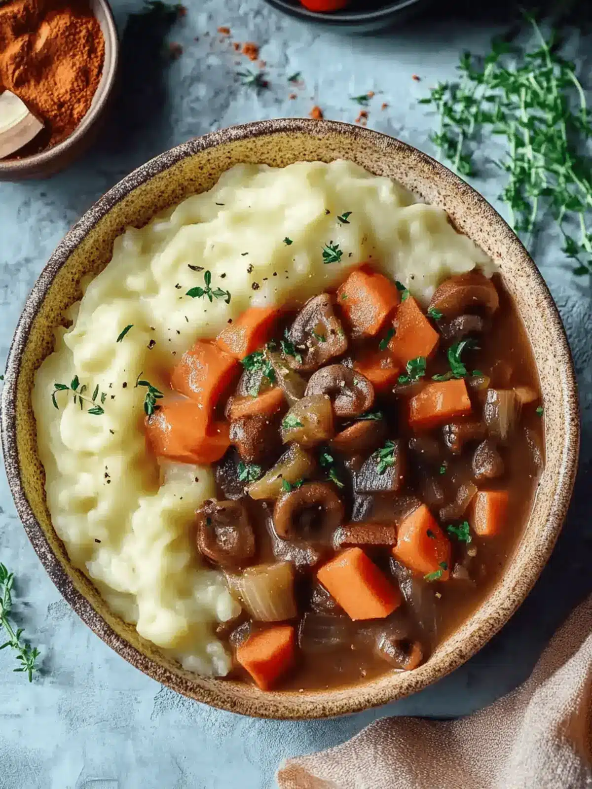 Herzhafter Pilz-Gulasch Bourguignon für Genießer 4 Herzhafter Pilz-Gulasch Bourguignon