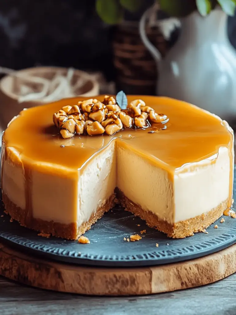 Gesalzene Karamell-Käsekuchen