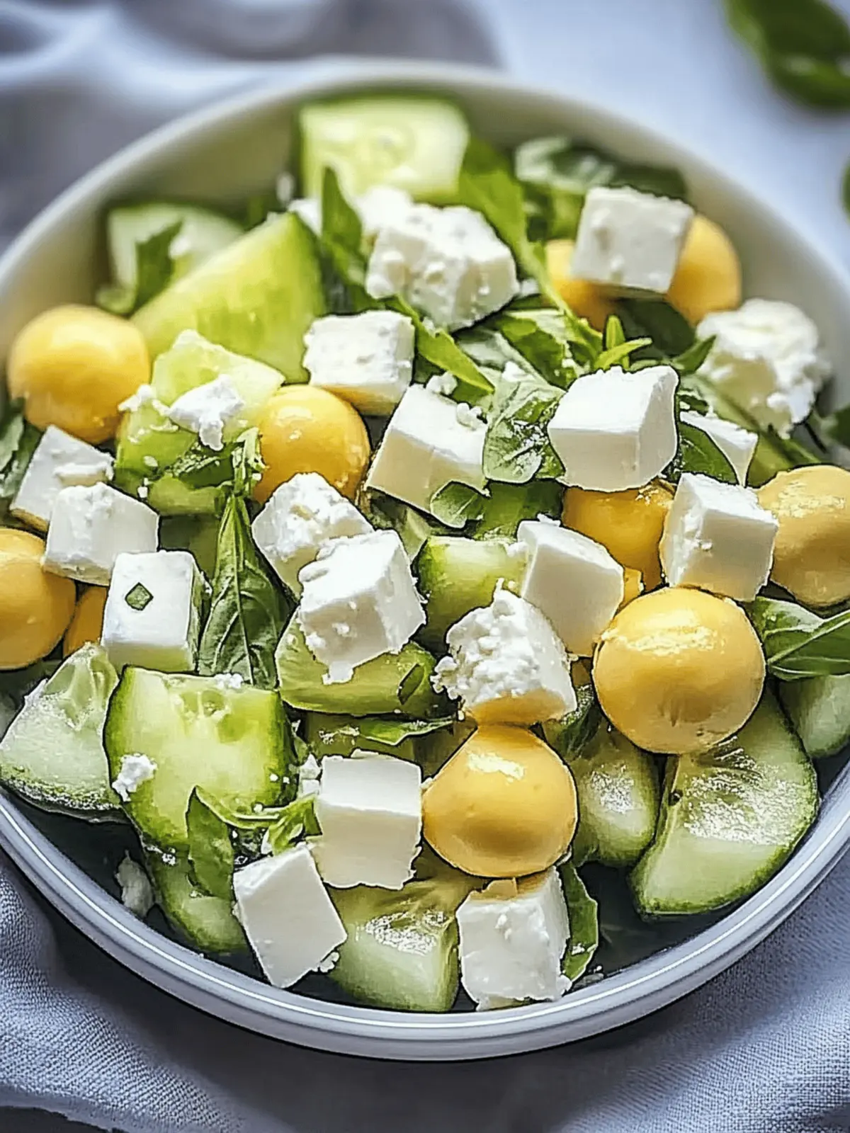 Erfrischender Gurkensalat mit Feta und Kichererbsen 3 Einfach zuzubereitender Gurkensalat mit Feta und Kichererbsen