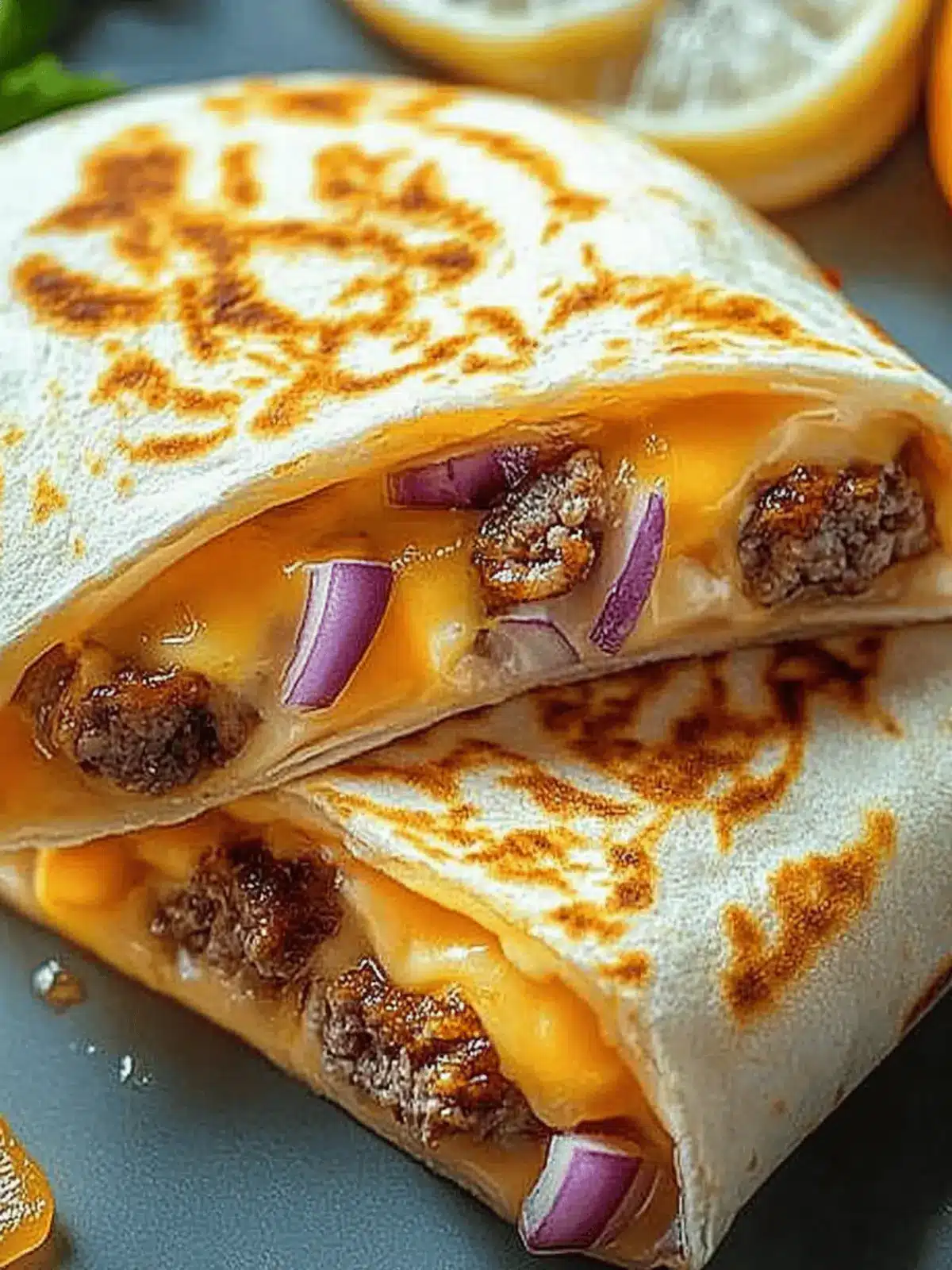 Cheeseburger-Wickel: Schnell und einfach genießen 3 Cheeseburger-Wickel