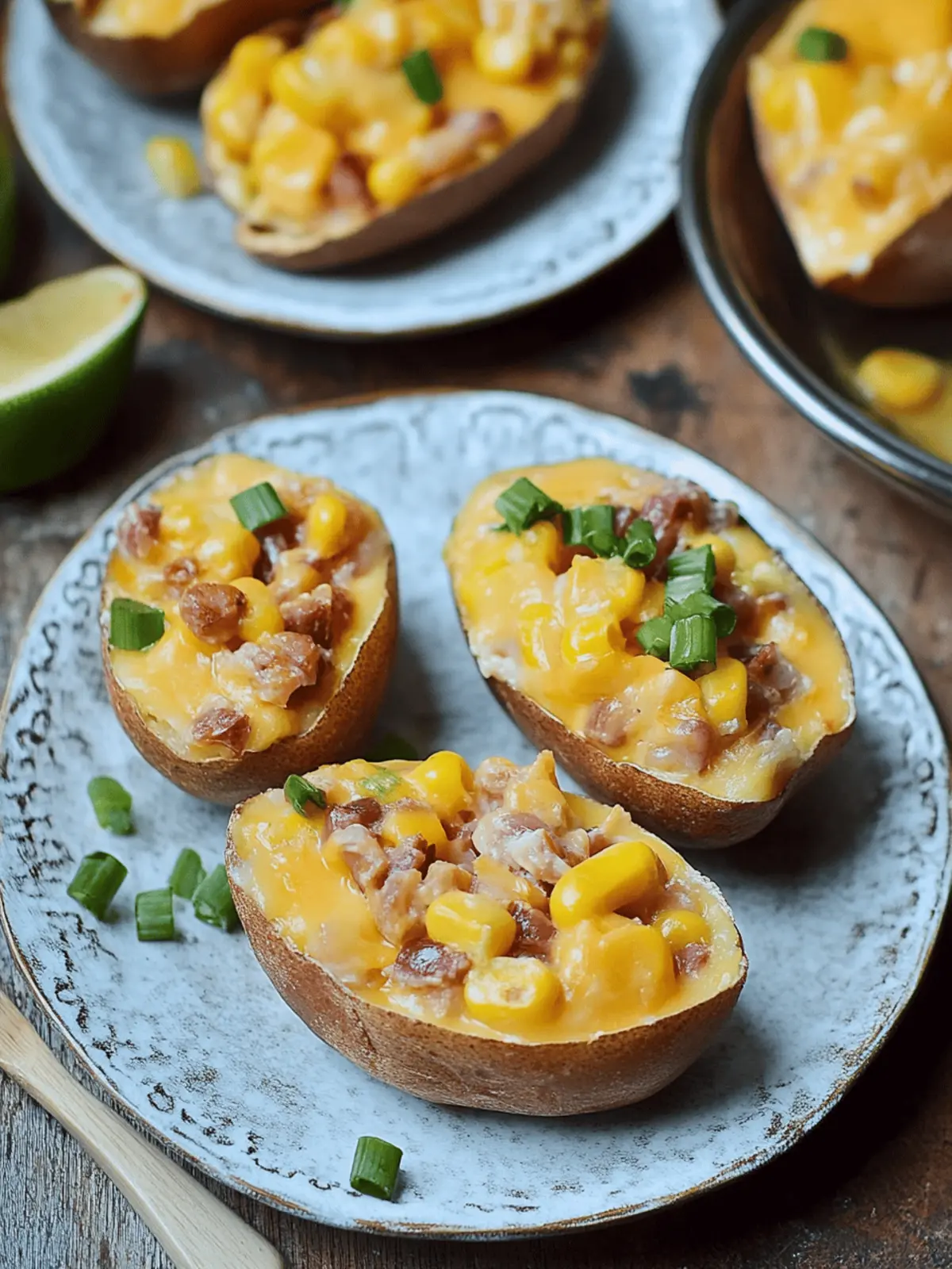 Gefüllte Ofenkartoffeln mit Gemüse und veganem Käse 4 Gefüllte Ofenkartoffeln