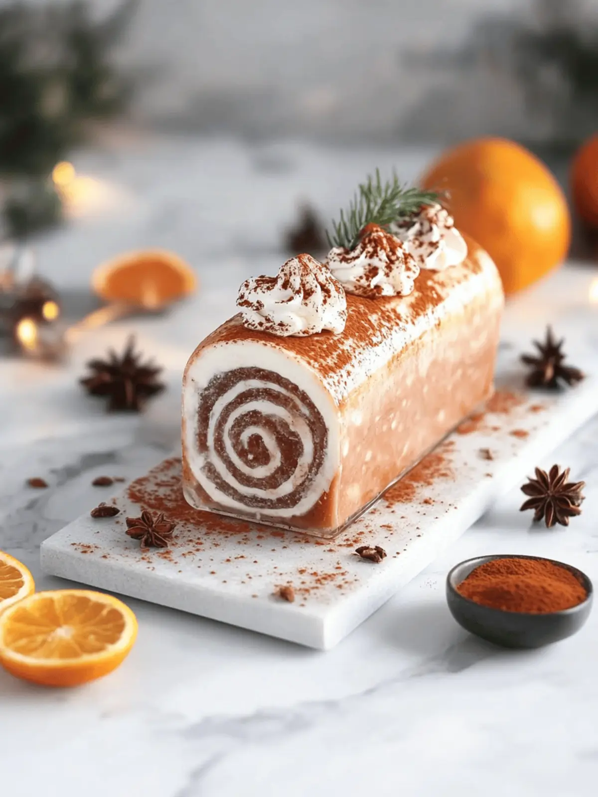 Gourmet Tiramisu Yule Log Kuchen
