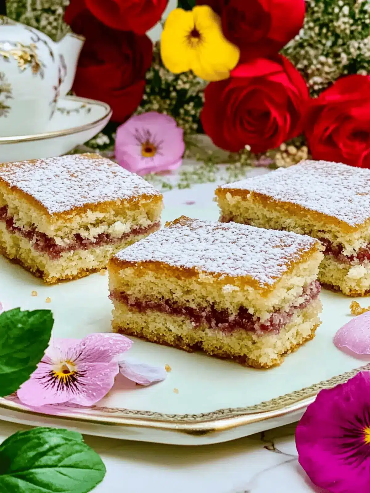 Wintry nut cake with plum filling