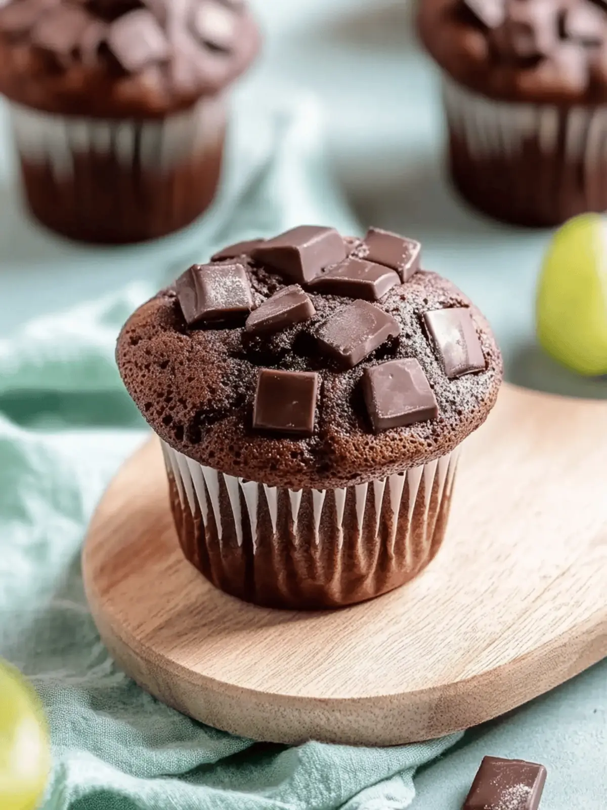 Saftige Schokomuffins mit Öl und Kakao