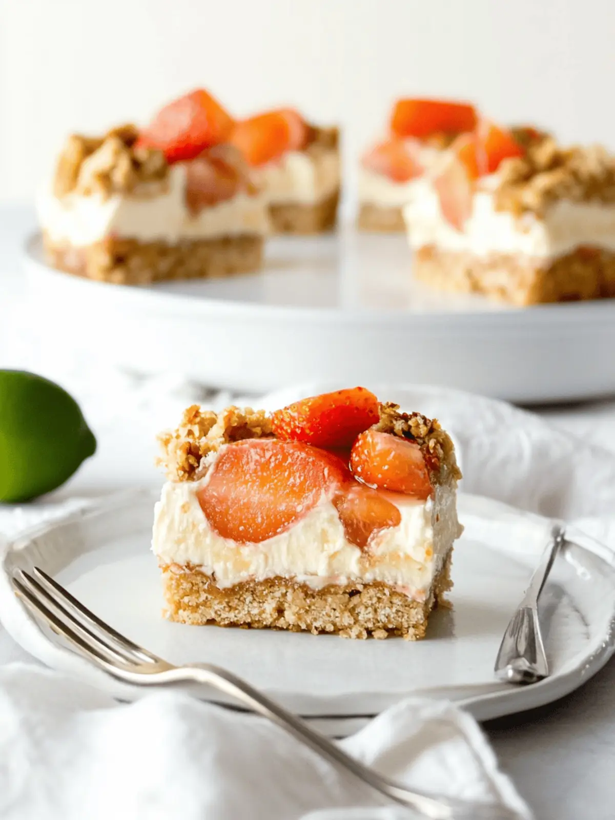 Pflaumencheesecake mit Mandelkruste