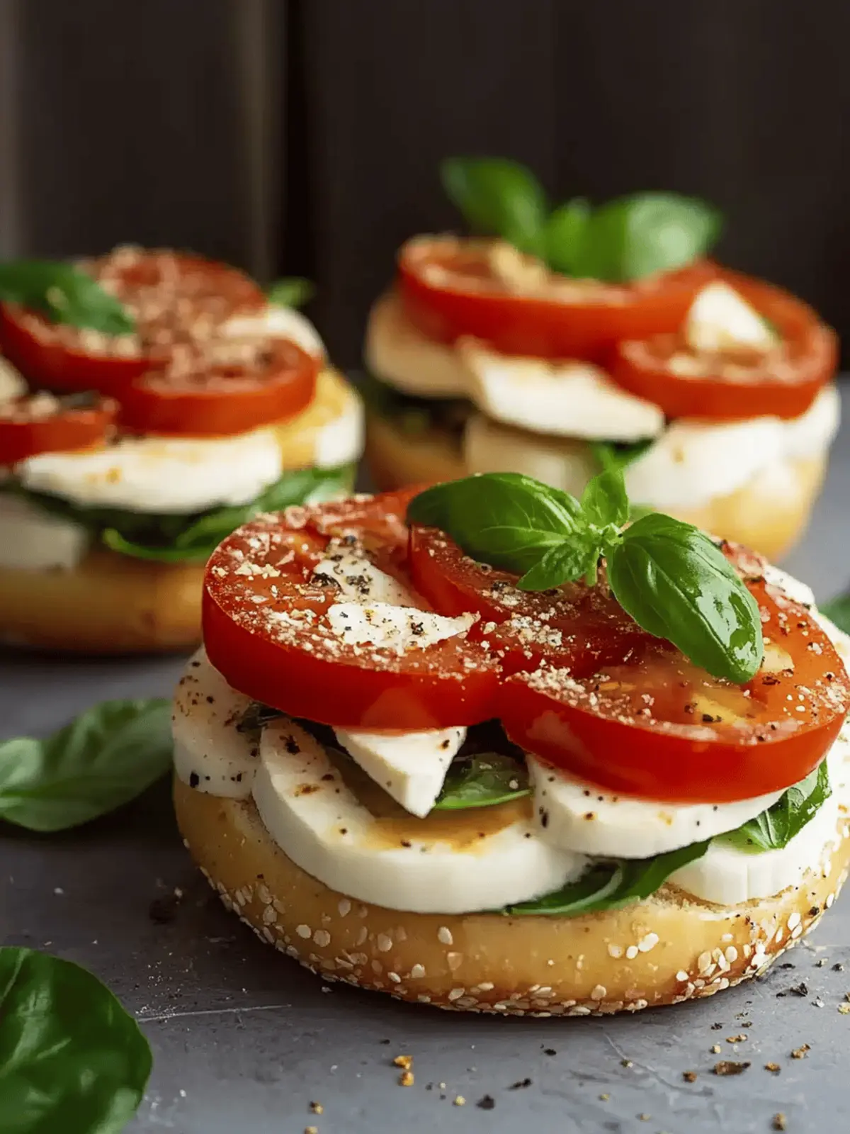 Leckere Tomate Mozzarella Bagel für jeden Tag 4 Tomate Mozzarella Bagel