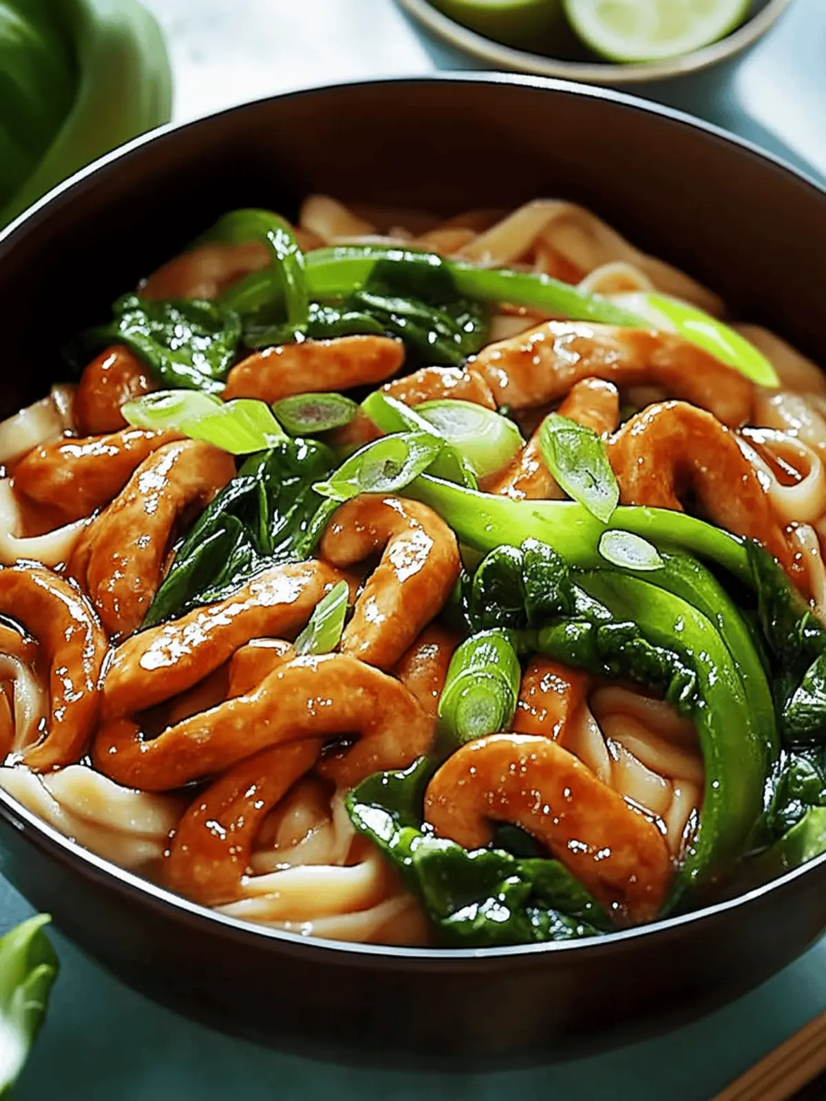 Teriyaki Hühnchen Udon Nudeln für schnelles Abendessen 4 Teriyaki Hühnchen Udon Nudeln