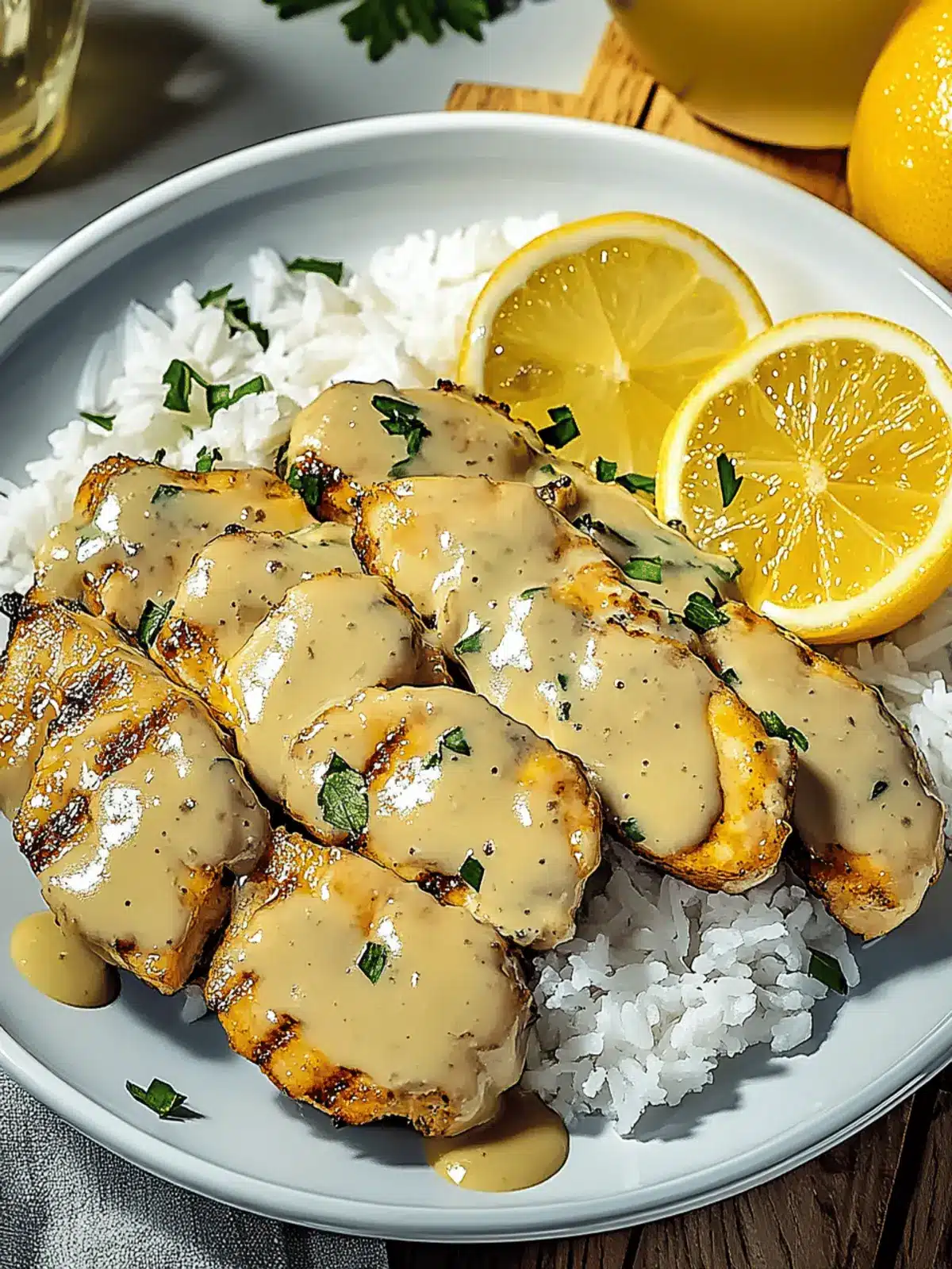 Honig Senf Hähnchen mit Reis