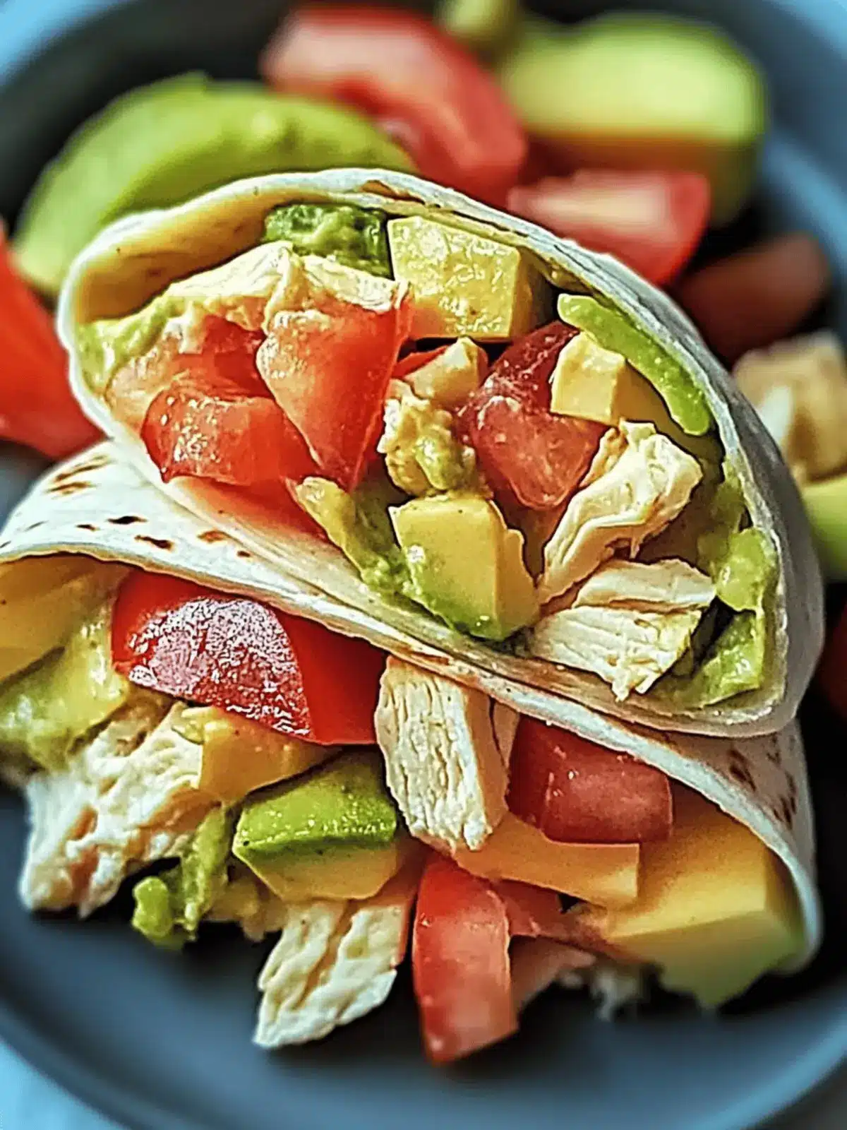 Gesunder Avocado Hühnchen Salat Wrap für jeden Tag 2 Avocado Hühnchen Salat Wrap