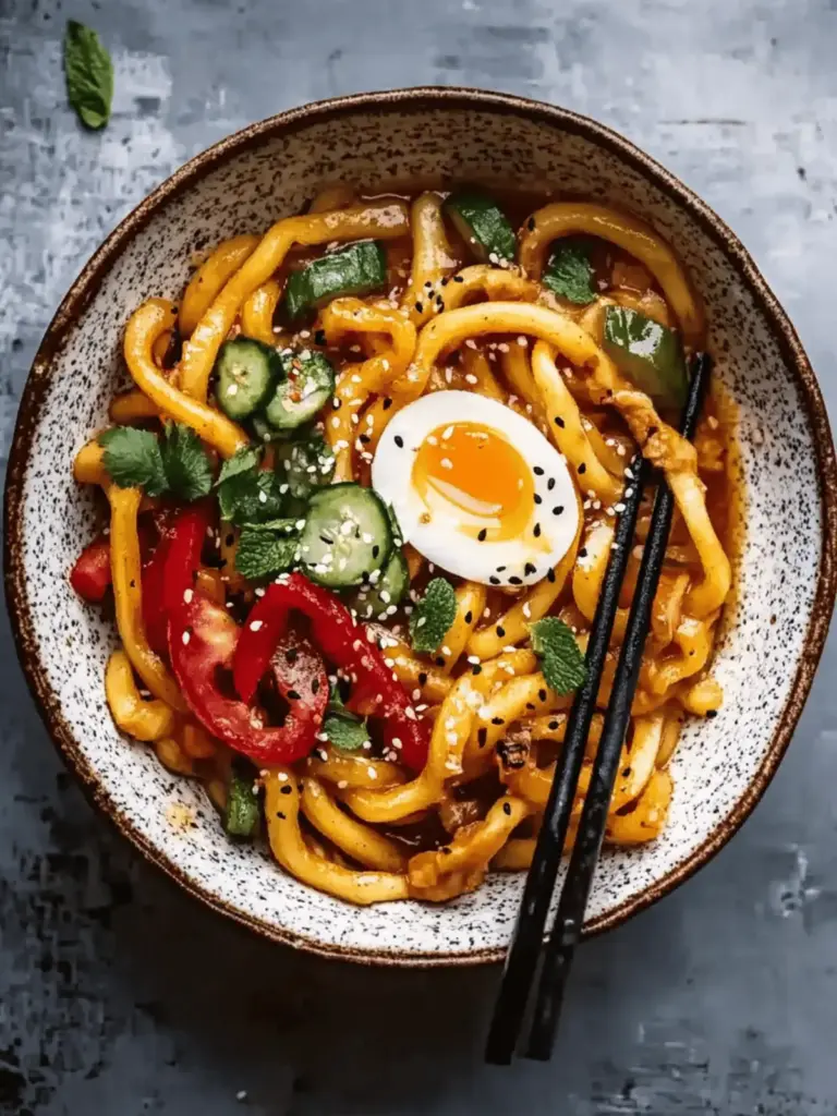 Chili-Knoblauch-Udon-Nudeln