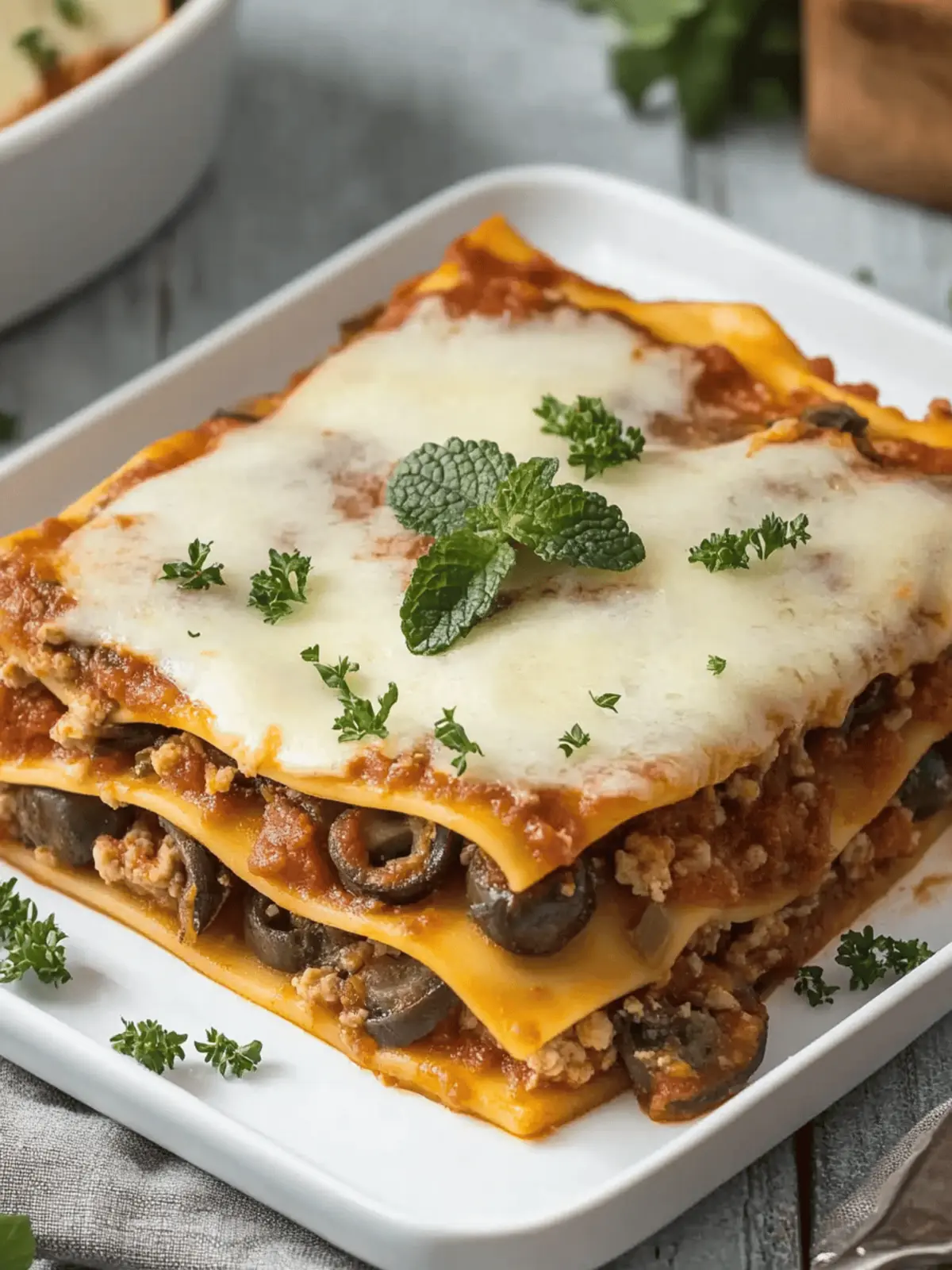 Kürbis-Pilz-Lasagne