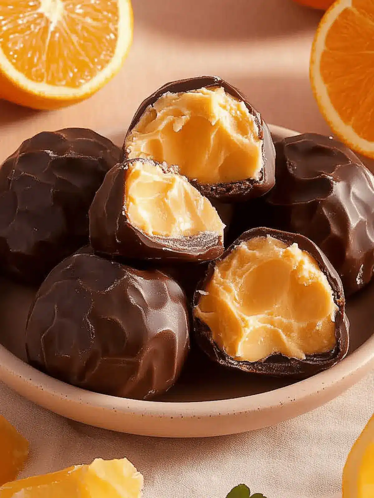 Orangen-Schokoladen-Pralinen perfekt selbstgemacht 4 Orangen-Schokoladen-Pralinen