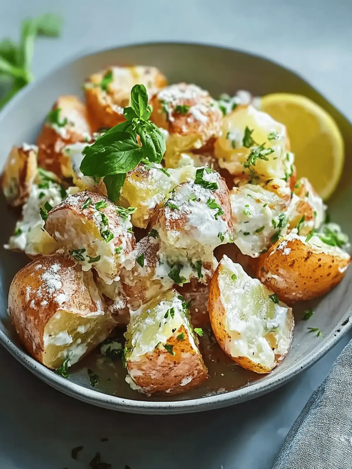 Krosse Zerdrückte Kartoffelsalat für den Sommergenuss 2 Krosse Zerdrückte Kartoffelsalat