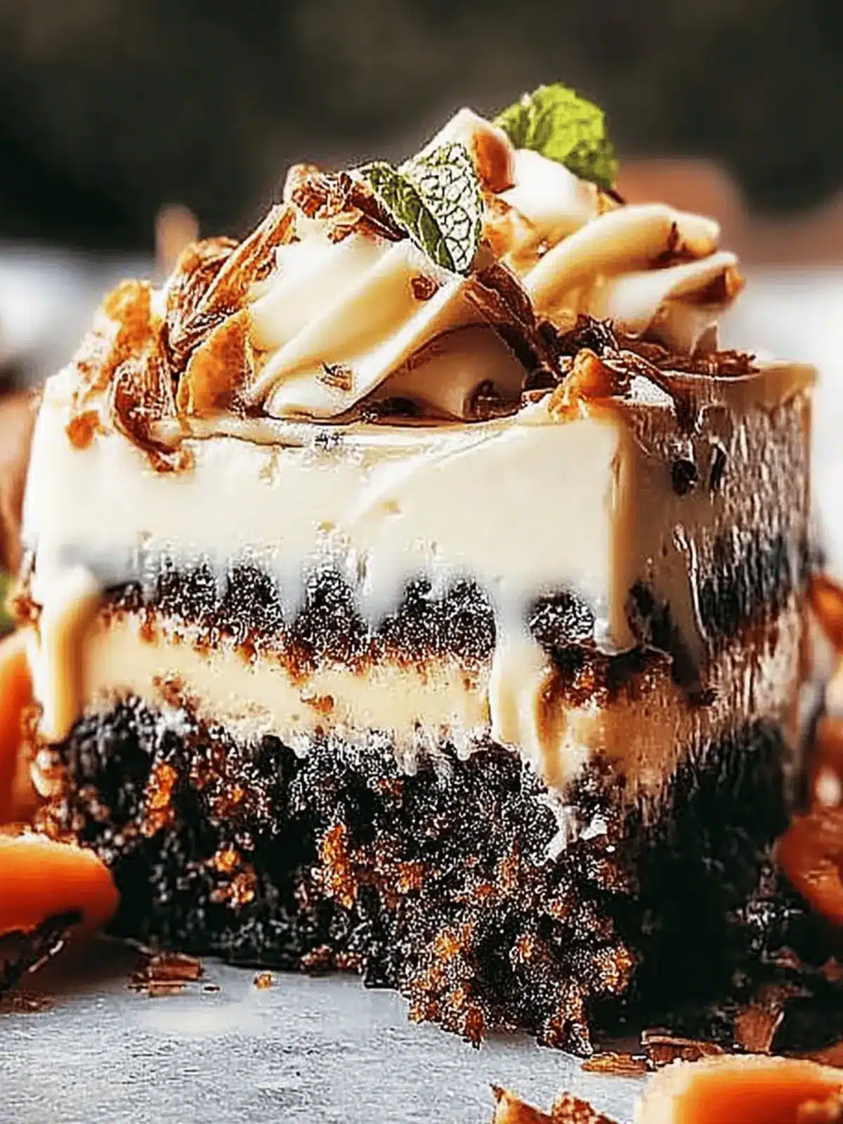 Schokoladenkarottenkuchen mit Frischkäse-Frosting