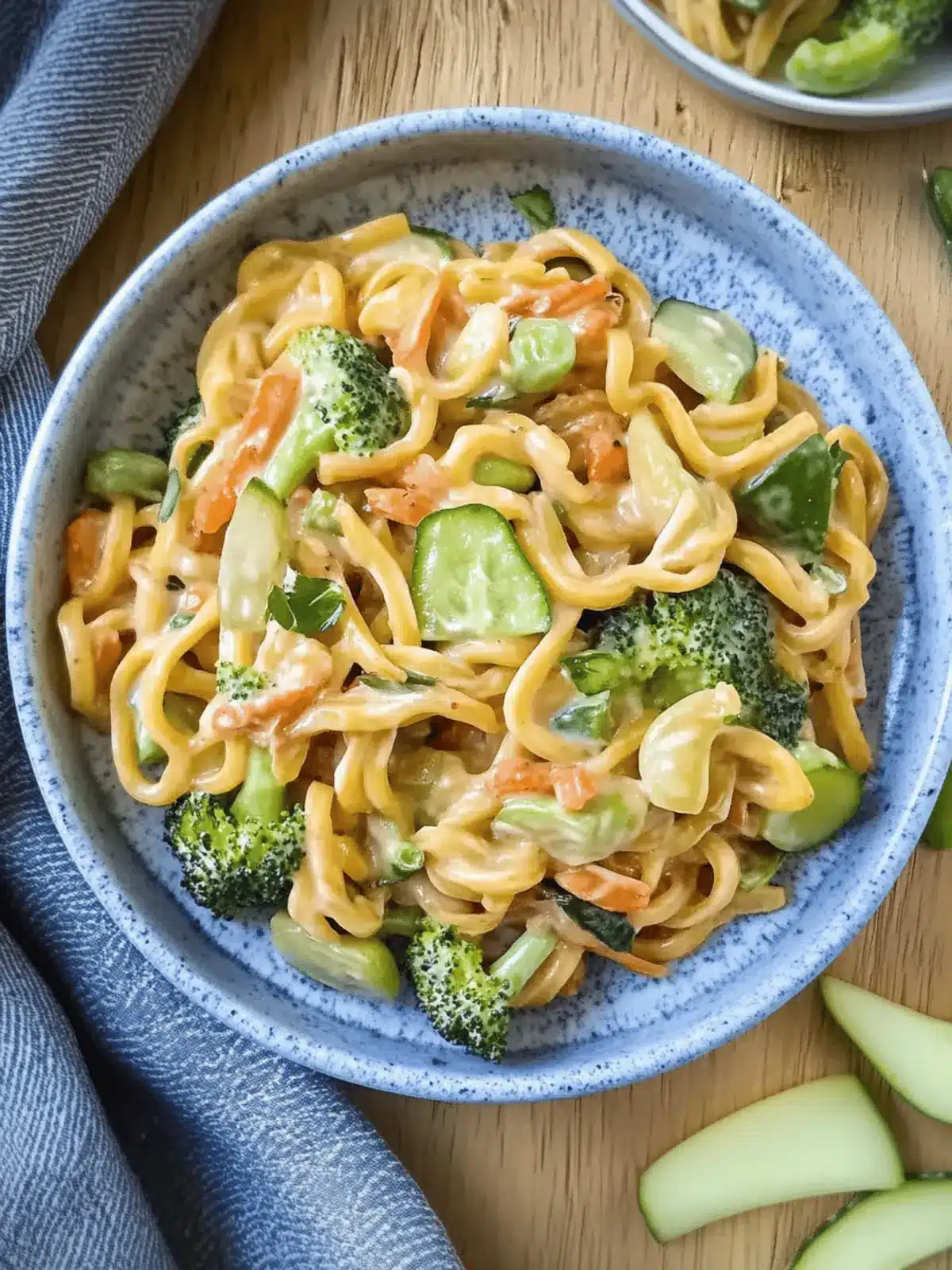 Udon-Nudeln mit Erdnusssoße und Gemüse für Genuss 4 Udon-Nudeln mit Erdnusssoße und Gemüse