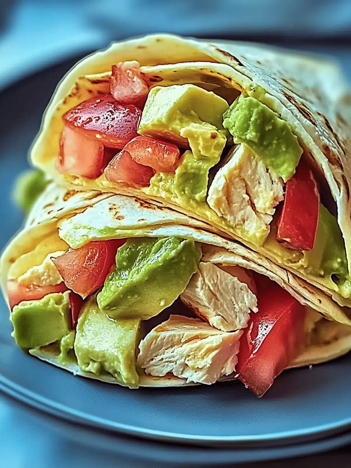 Gesunder Avocado Hühnchen Salat Wrap für jeden Tag 4 Avocado Hühnchen Salat Wrap