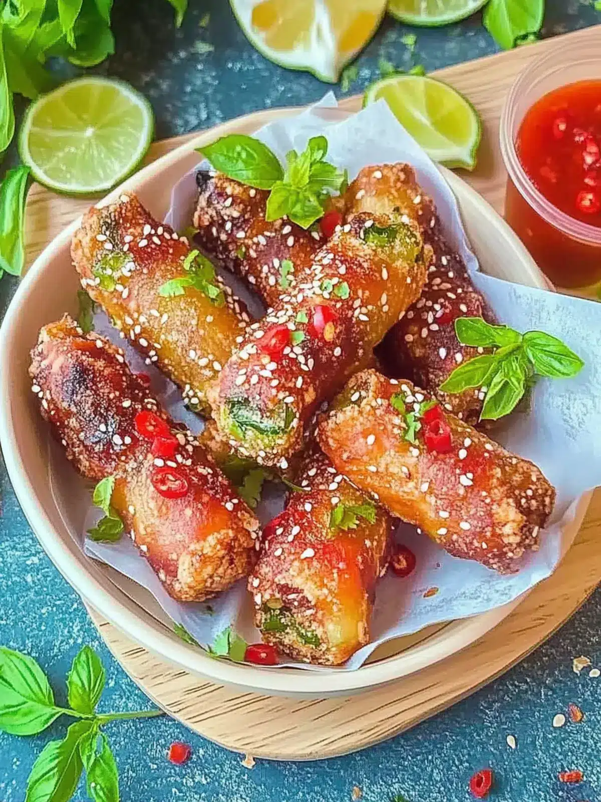 Krosse Frühlingsrollen Heißluftfritteuse: Schnell & Lecker 4 Krosse Frühlingsrollen Heißluftfritteuse