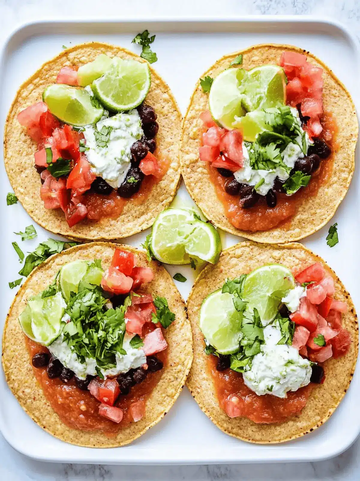 Krosse Vegetarische Tostadas in 15 Minuten 2 Vegetarische Tostadas