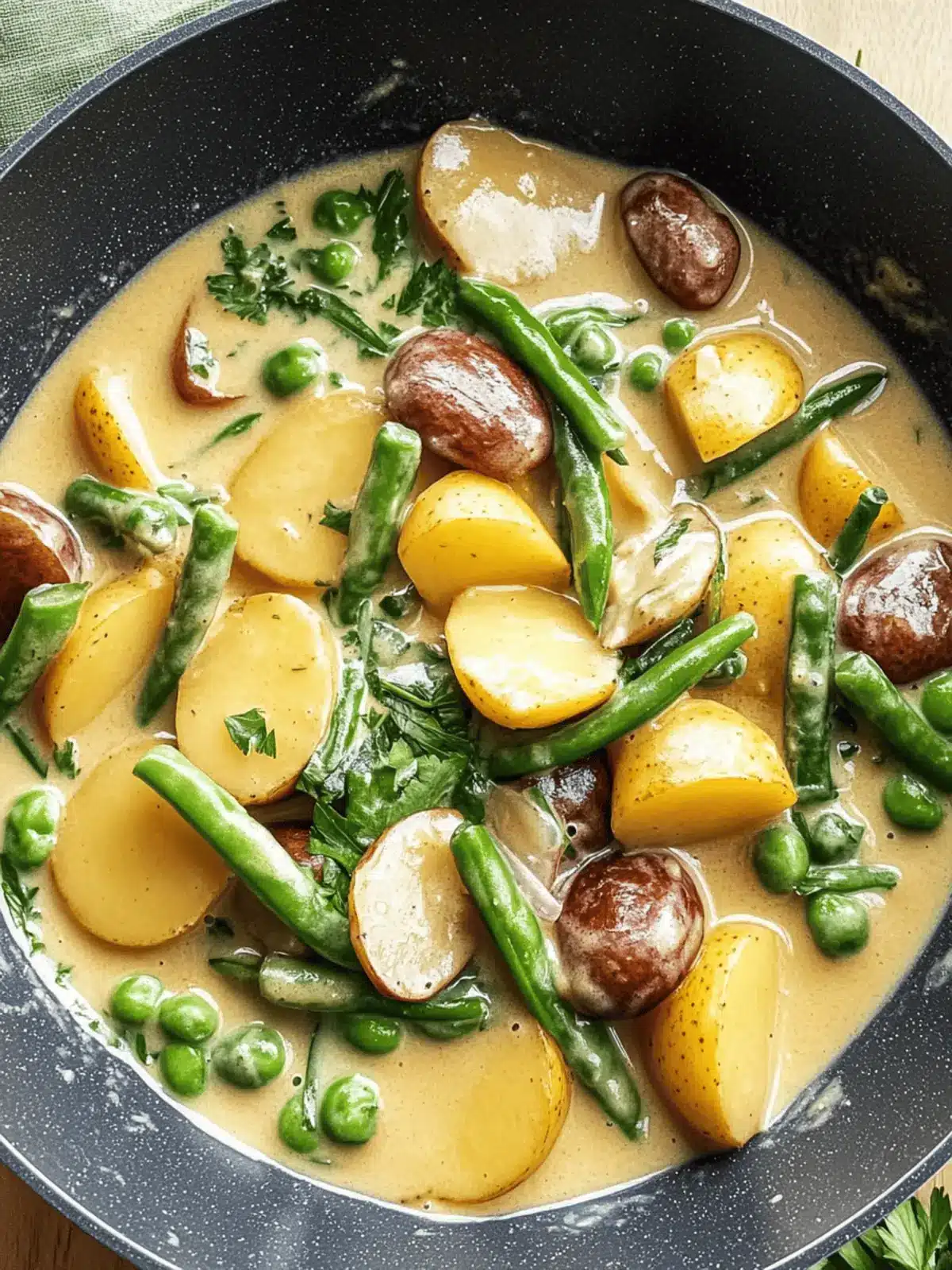 Kartoffel- und Pilzpfanne mit Bohnen für jeden Tag 2 Kartoffel- und Pilzpfanne mit Bohnen
