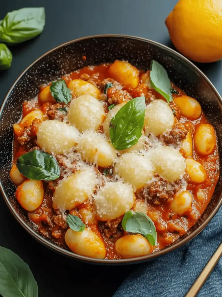 Käse Bolognese Gnocchi Auflauf