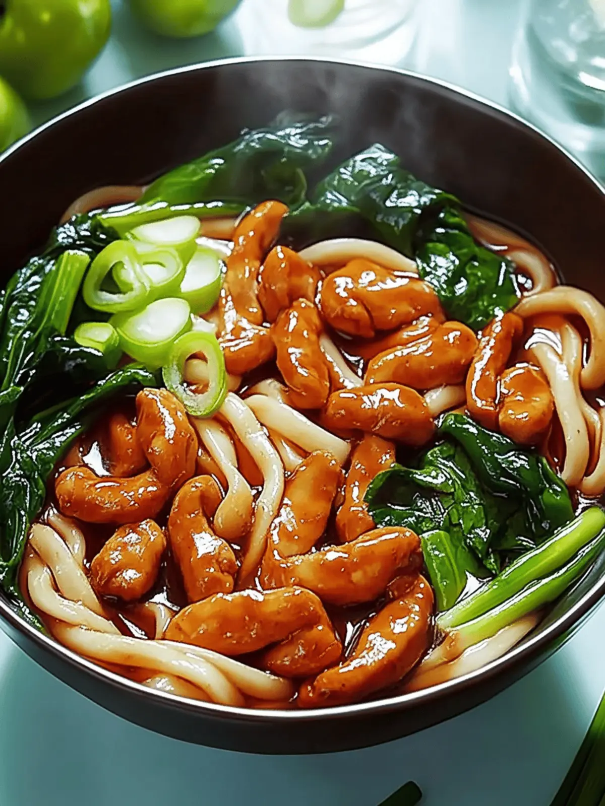 Teriyaki Hühnchen Udon Nudeln für schnelles Abendessen 3 Teriyaki Hühnchen Udon Nudeln