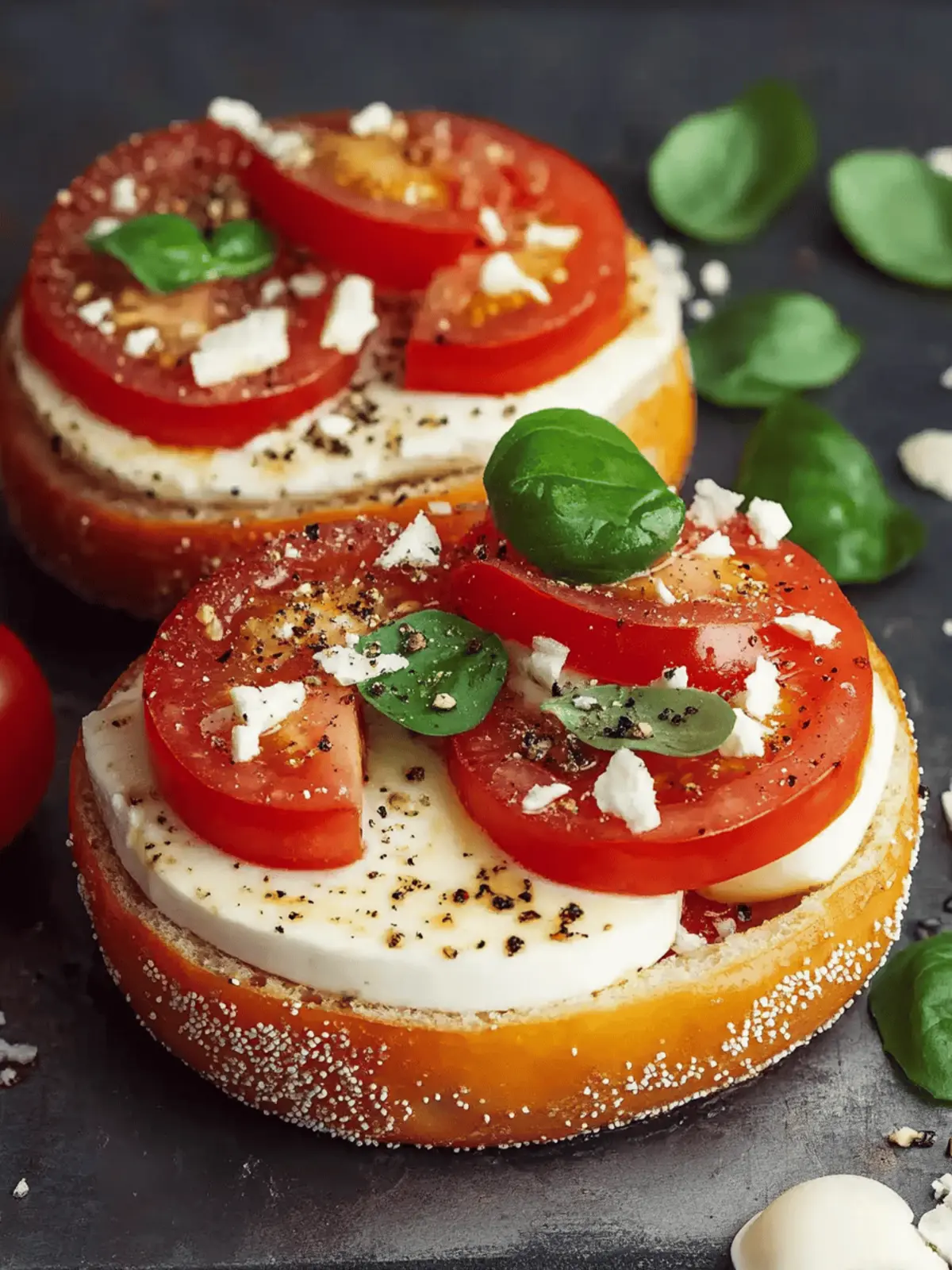 Leckere Tomate Mozzarella Bagel für jeden Tag 2 Tomate Mozzarella Bagel
