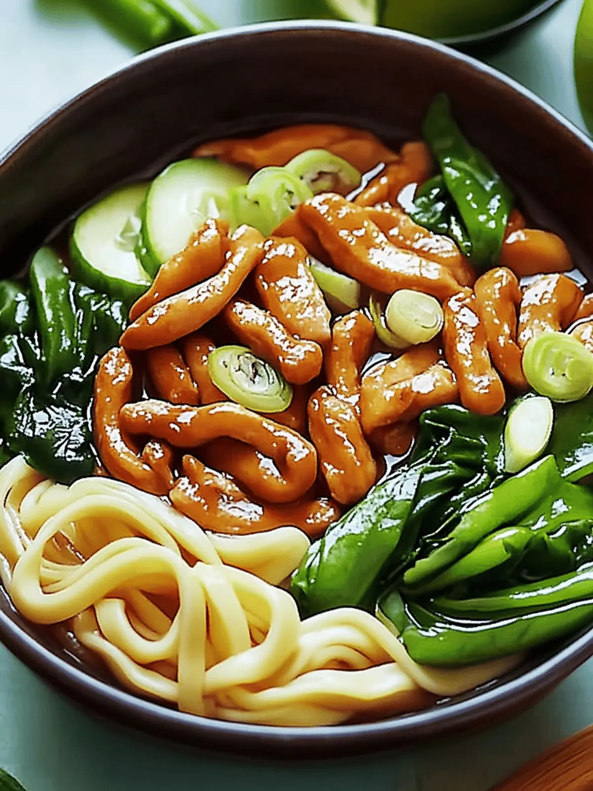 Teriyaki Hühnchen Udon Nudeln für schnelles Abendessen 2 Teriyaki Hühnchen Udon Nudeln
