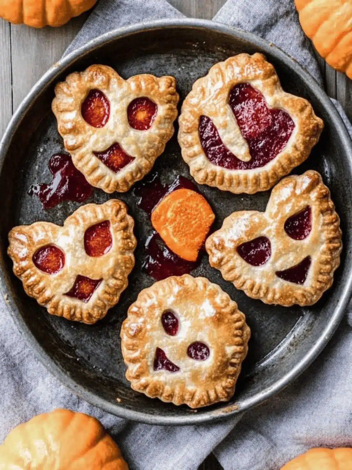 Jack-O-Lantern Hand Pasteten für Halloween Spaß 2 Jack-O-Lantern Hand Pasteten