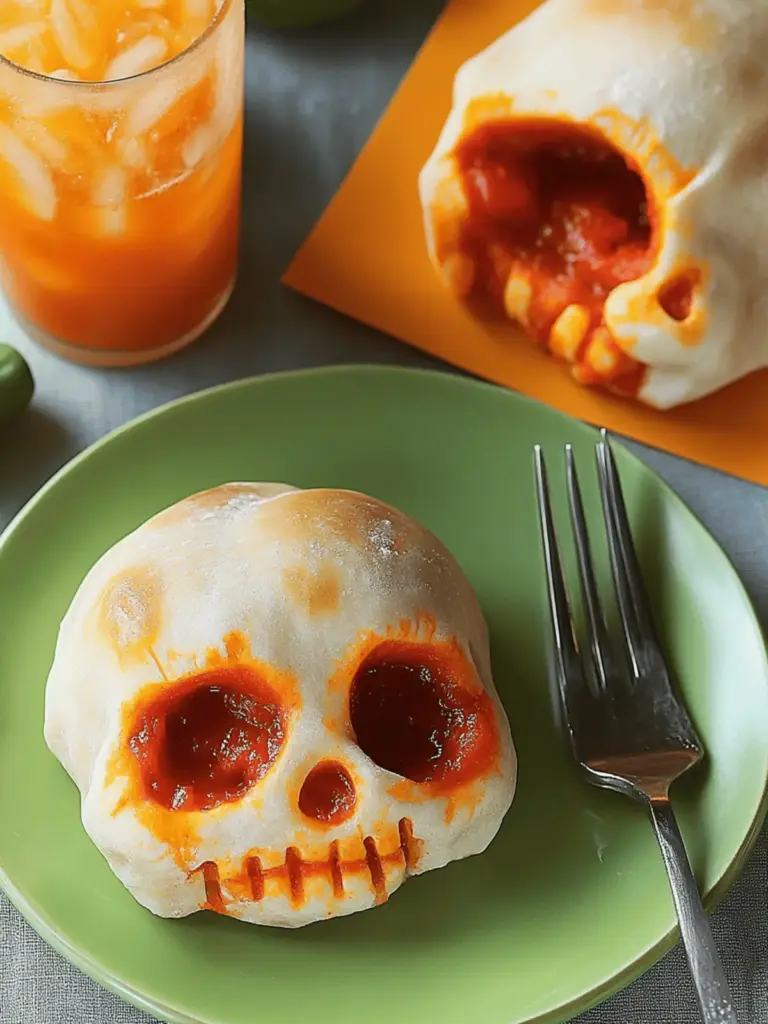 Halloween-Pizza-Schädel