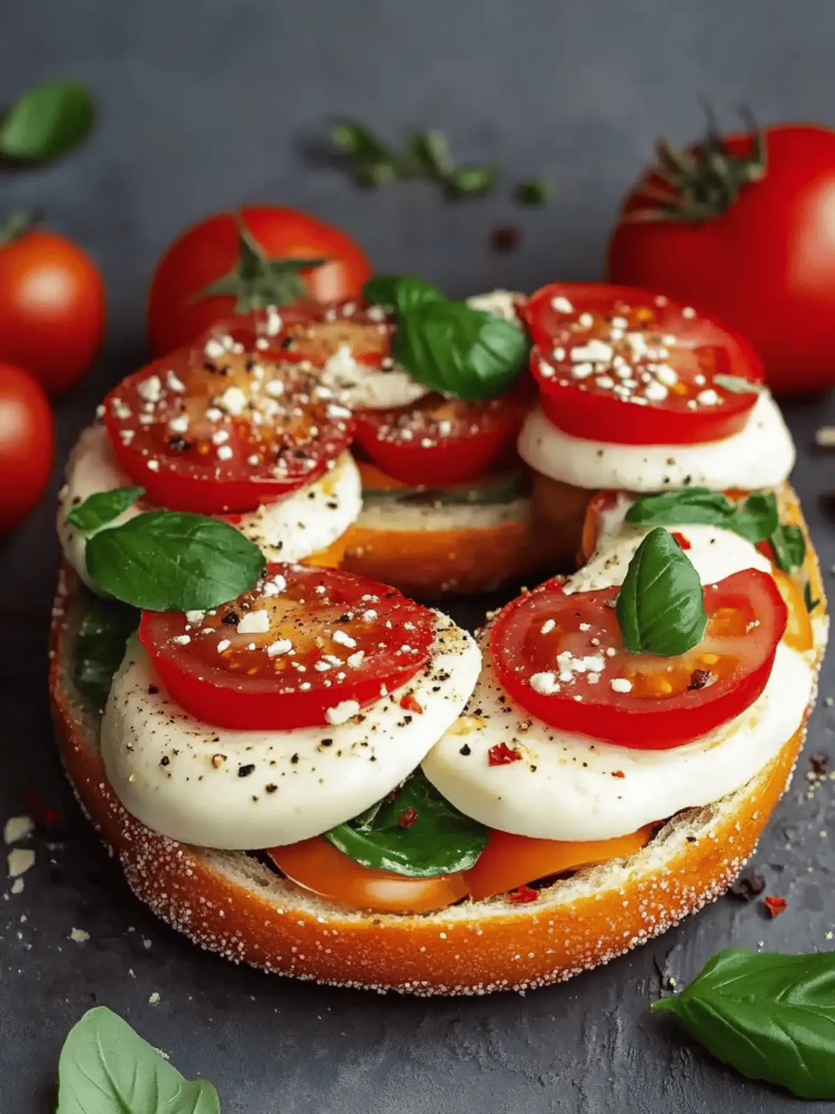 Leckere Tomate Mozzarella Bagel für jeden Tag 5 Tomate Mozzarella Bagel