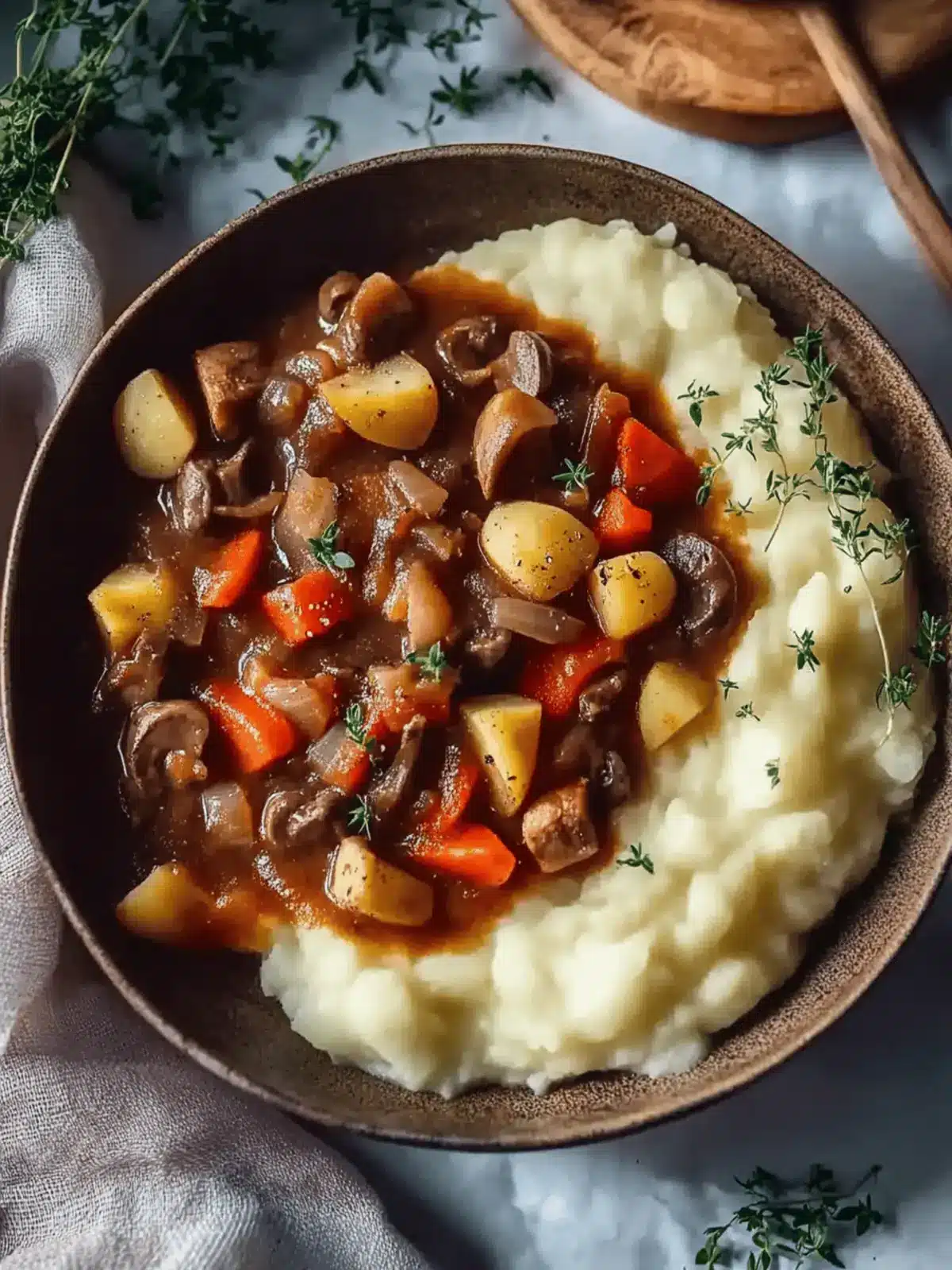 Herzhafter Pilz-Gulasch Bourguignon für Genießer 3 Herzhafter Pilz-Gulasch Bourguignon